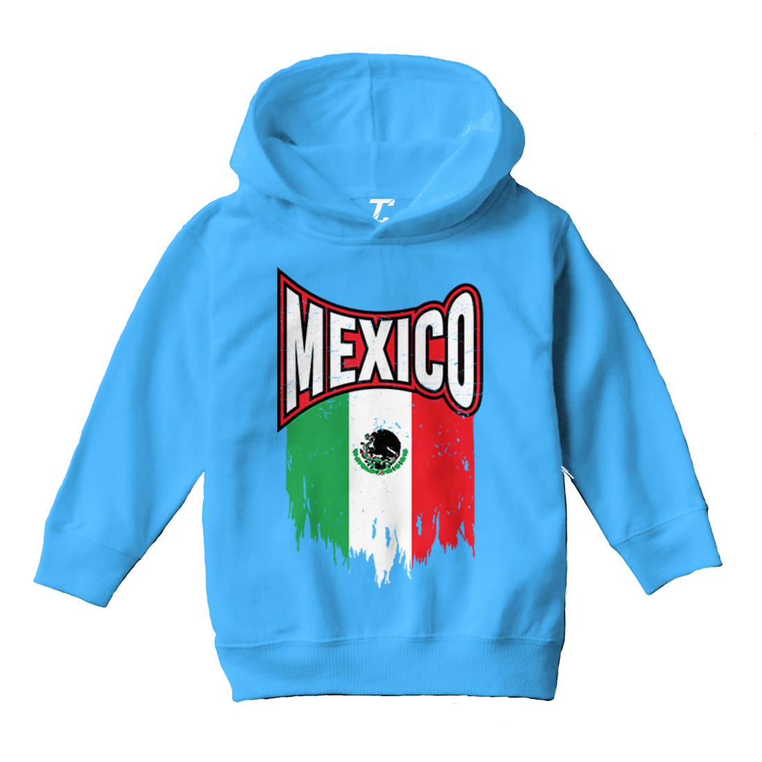 Mexico Torn Flag - Mexican Strong Proud Pride Toddler/Youth Hoodie - Picture 12 of 12
