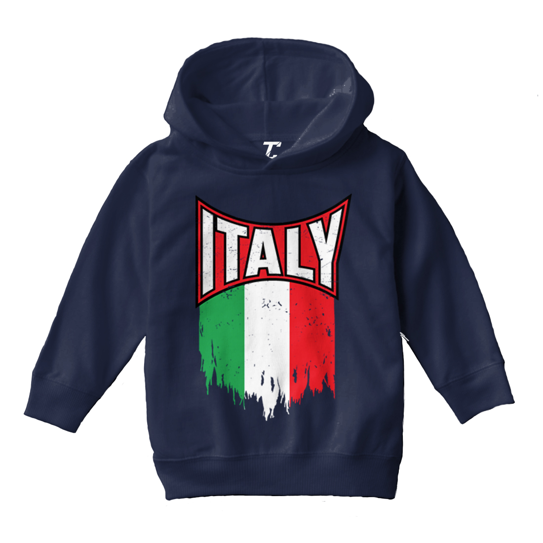Italy Torn Flag - Italian Strong Proud Pride Europe Toddler/Youth Hoodie - Picture 7 of 12