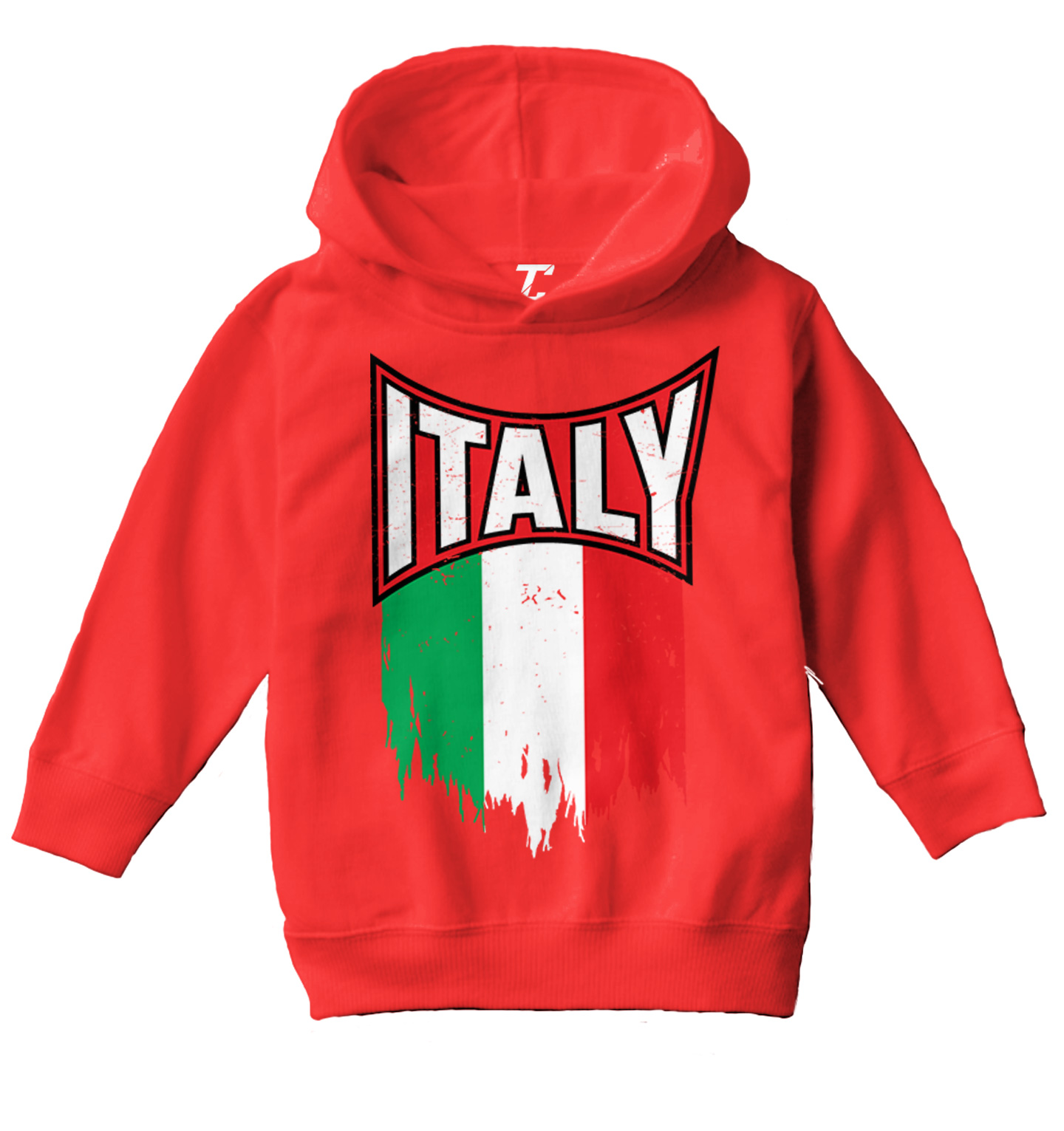 Italy Torn Flag - Italian Strong Proud Pride Europe Toddler/Youth Hoodie - Picture 10 of 12