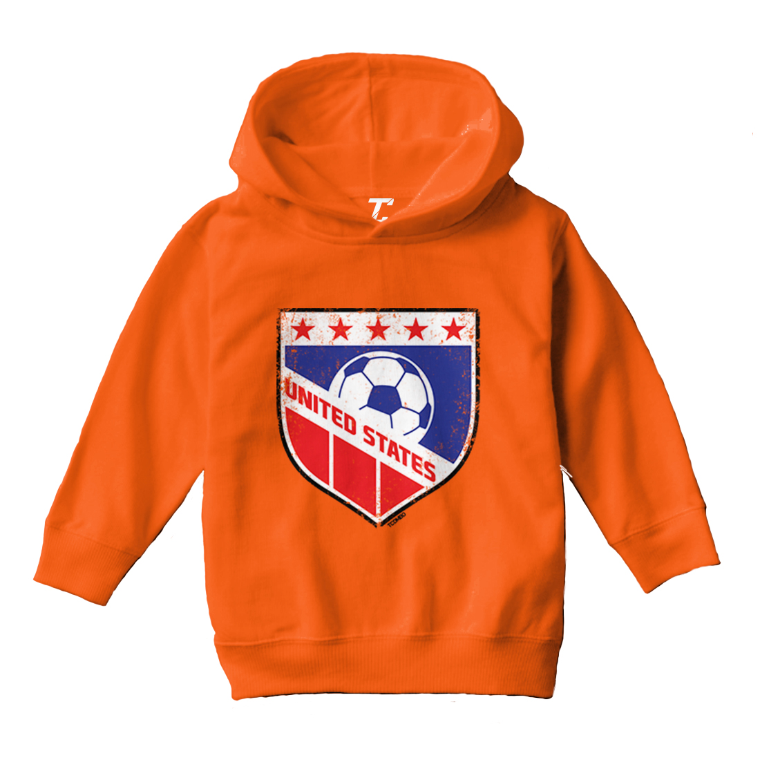 United States Soccer - Distressed USA Badge Pride Proud Toddler/Youth Hoodie - Picture 8 of 12