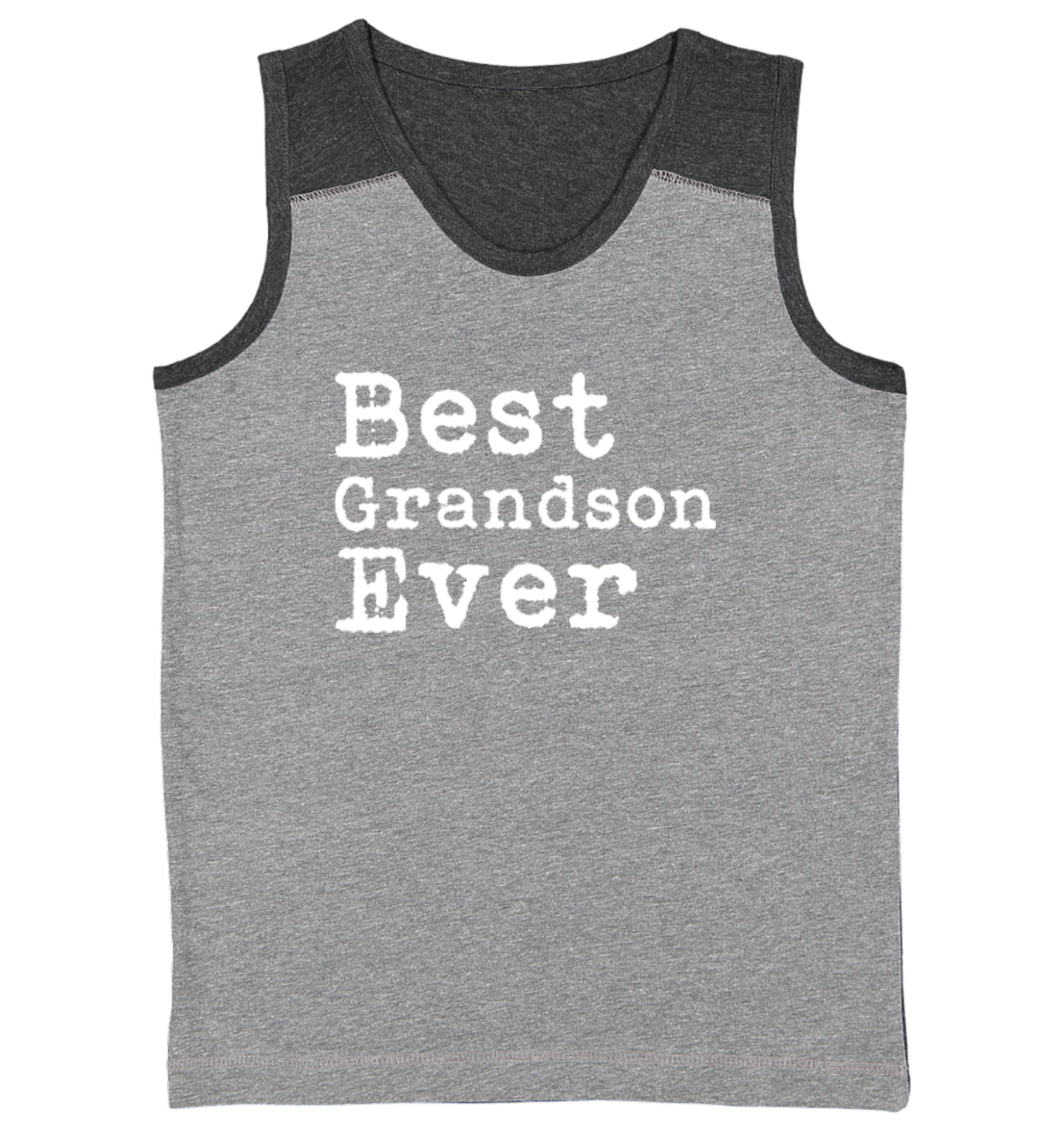 Best Grandson Ever - Grandma Grandpa Birthday Gift Youth Contrast Tank Top - Picture 3 of 7
