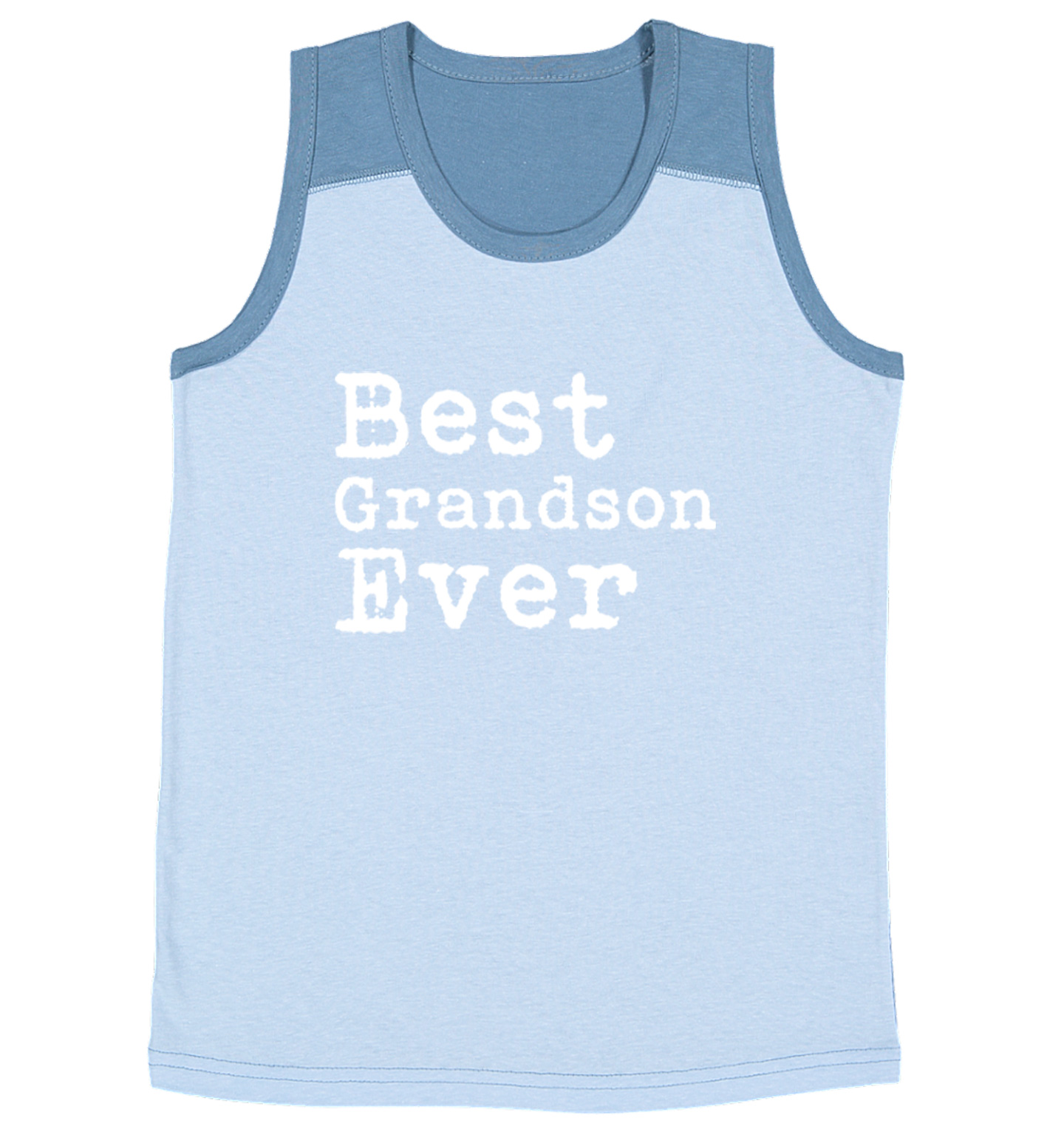 Best Grandson Ever - Grandma Grandpa Birthday Gift Youth Contrast Tank Top - Picture 4 of 7