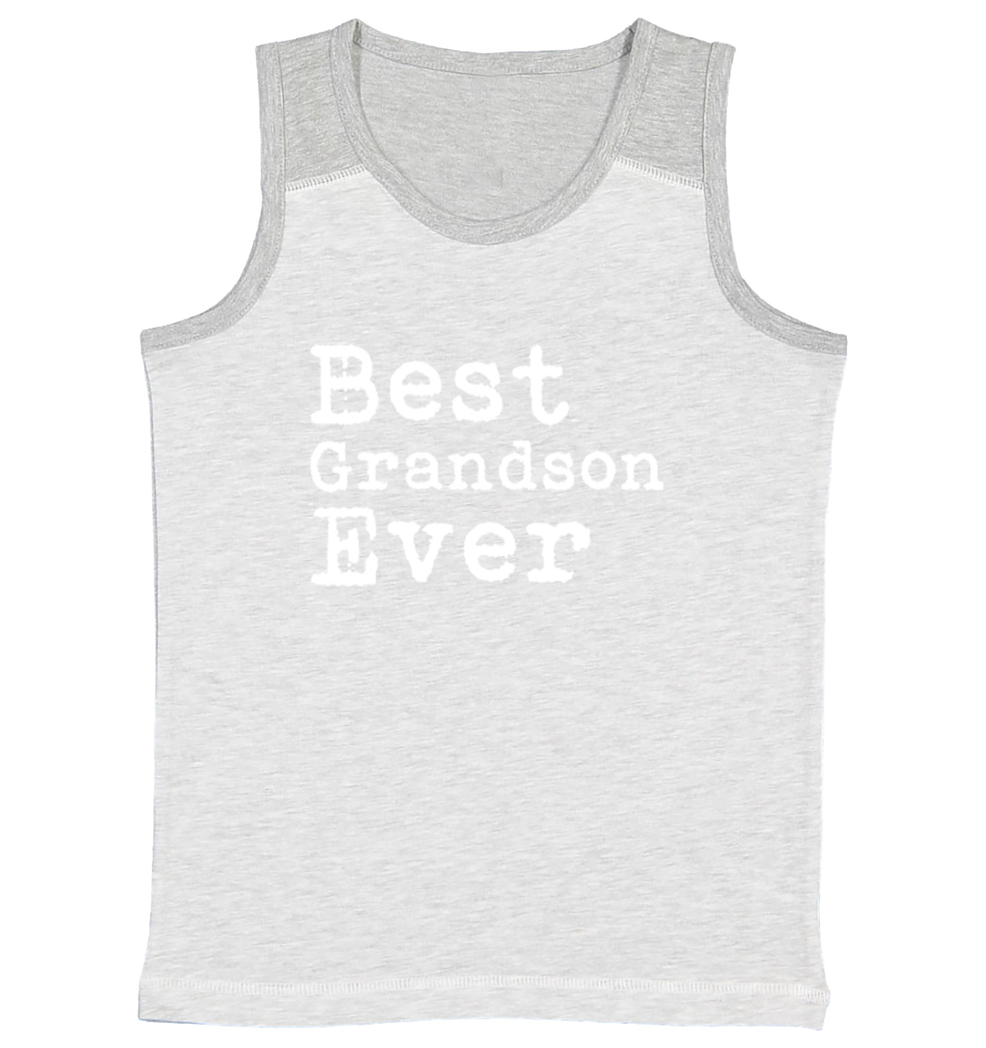 Best Grandson Ever - Grandma Grandpa Birthday Gift Youth Contrast Tank Top - Picture 5 of 7