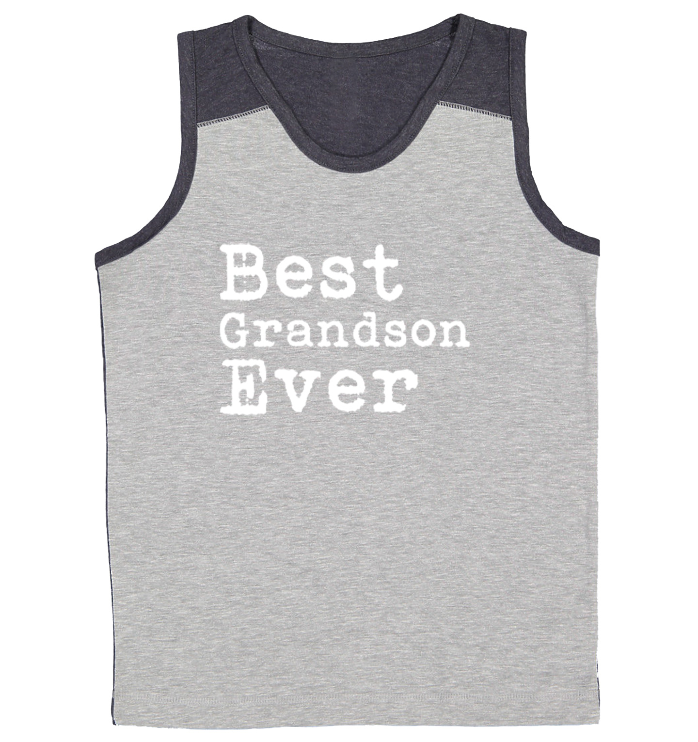 Best Grandson Ever - Grandma Grandpa Birthday Gift Youth Contrast Tank Top - Picture 6 of 7