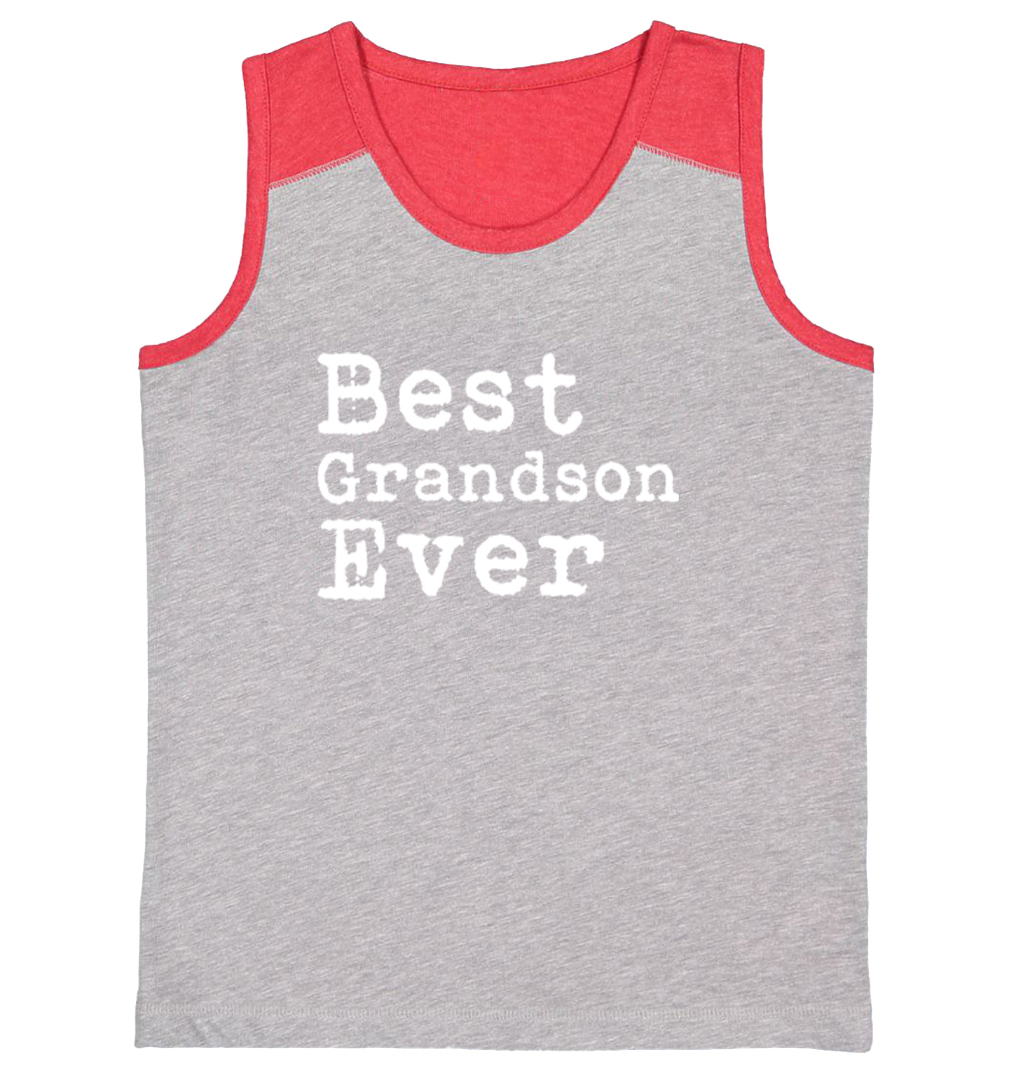 Best Grandson Ever - Grandma Grandpa Birthday Gift Youth Contrast Tank Top - Picture 7 of 7