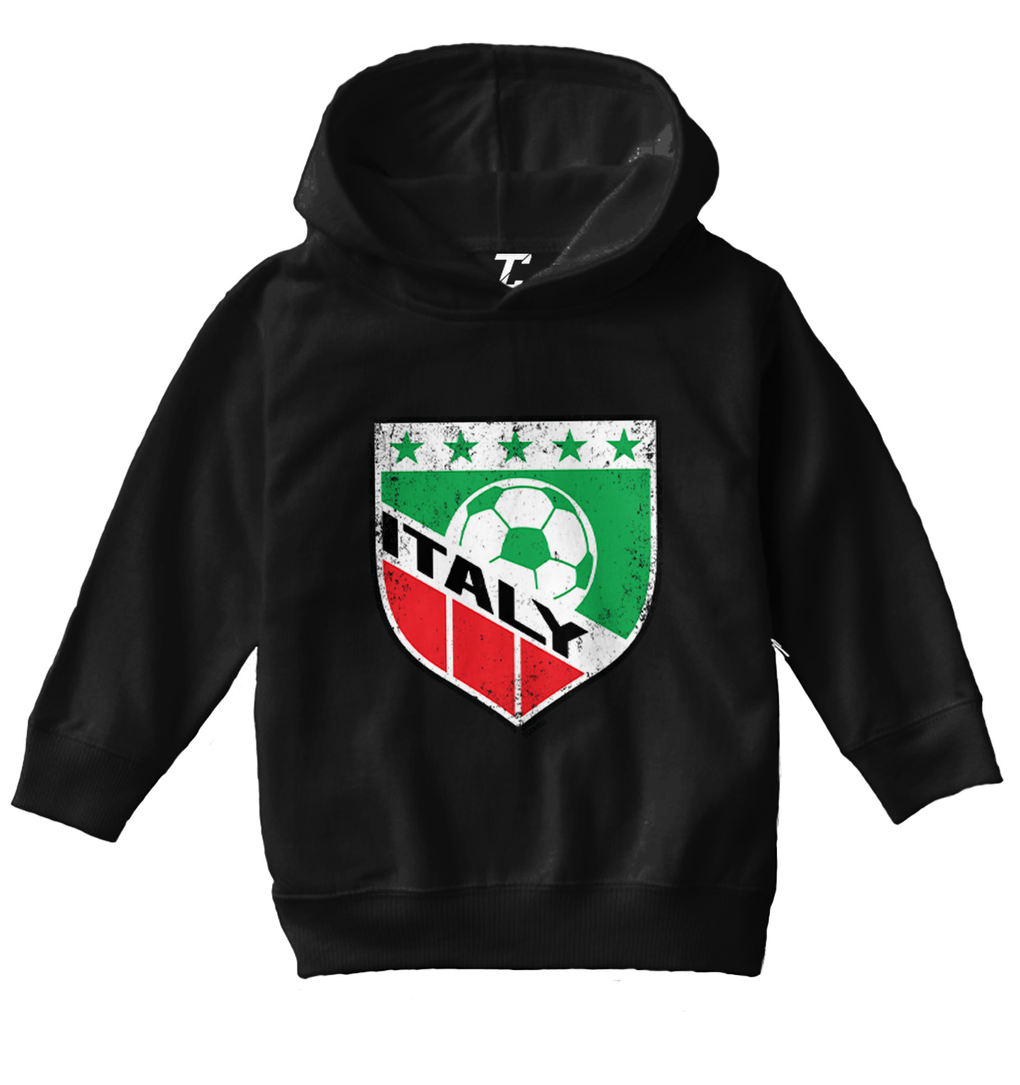 Italy Soccer - Distressed Italian Badge Pride Proud Toddler/Youth Hoodie