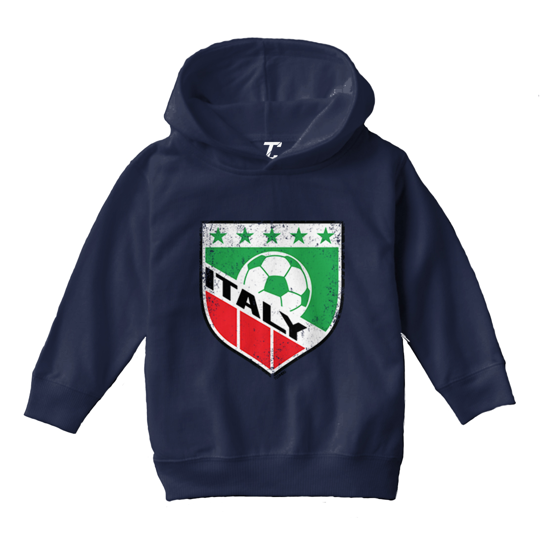 Italy Soccer - Distressed Italian Badge Pride Proud Toddler/Youth Hoodie - Picture 7 of 12
