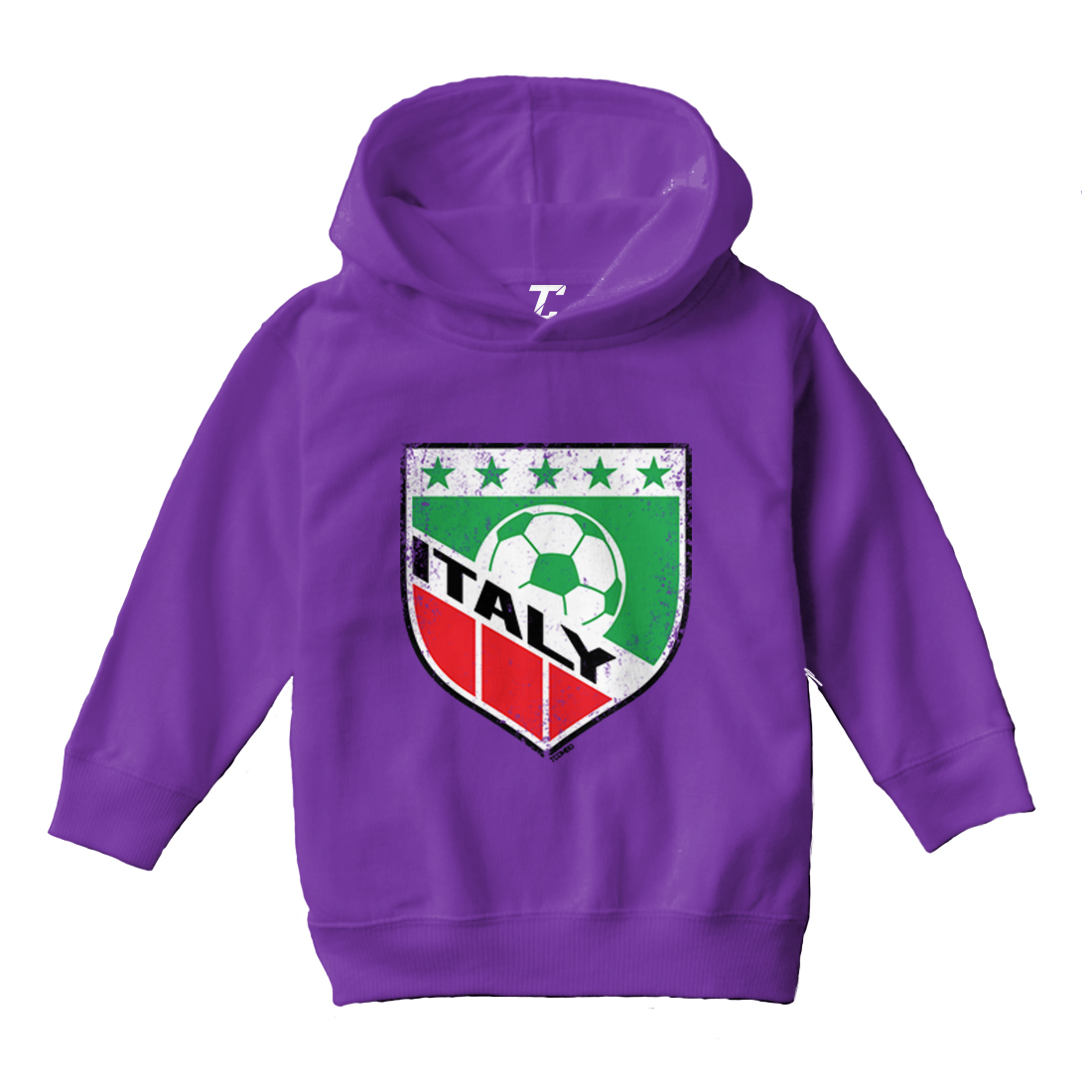 Italy Soccer - Distressed Italian Badge Pride Proud Toddler/Youth Hoodie - Picture 9 of 12