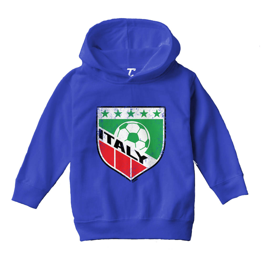 Italy Soccer - Distressed Italian Badge Pride Proud Toddler/Youth Hoodie - Picture 11 of 12