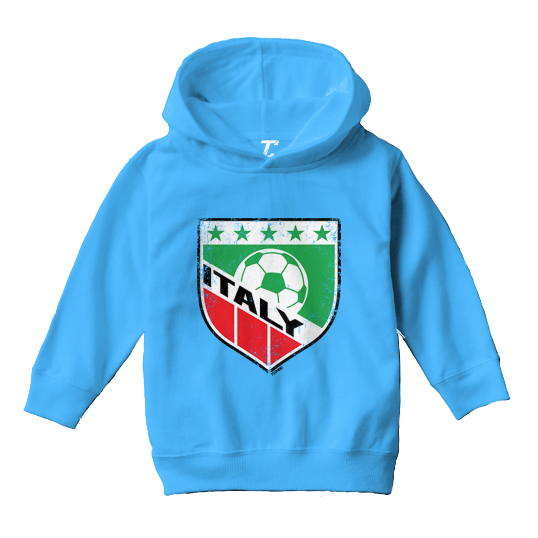 Italy Soccer - Distressed Italian Badge Pride Proud Toddler/Youth Hoodie - Picture 12 of 12