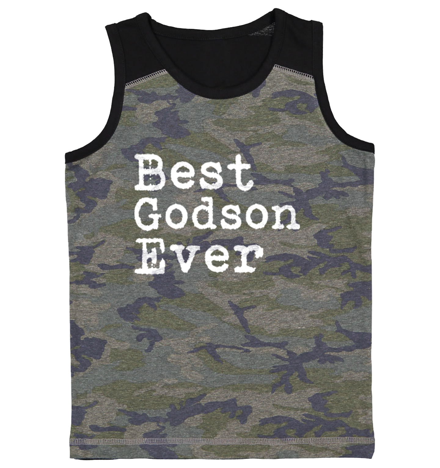 Best Godson Ever - Godparent Family Birthday Present Youth Contrast Tank Top - Picture 2 of 7