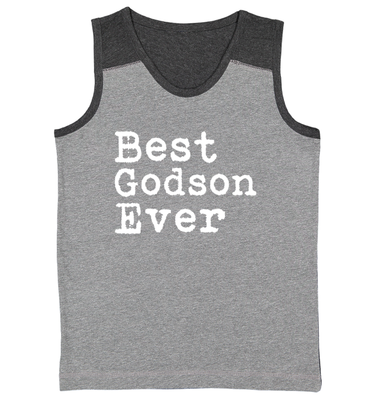 Best Godson Ever - Godparent Family Birthday Present Youth Contrast Tank Top - Picture 3 of 7