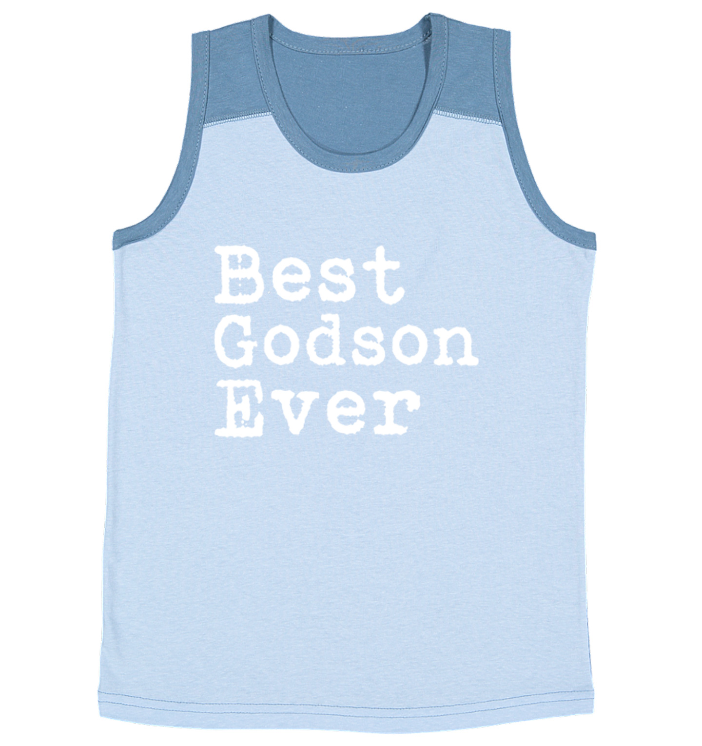 Best Godson Ever - Godparent Family Birthday Present Youth Contrast Tank Top - Picture 4 of 7