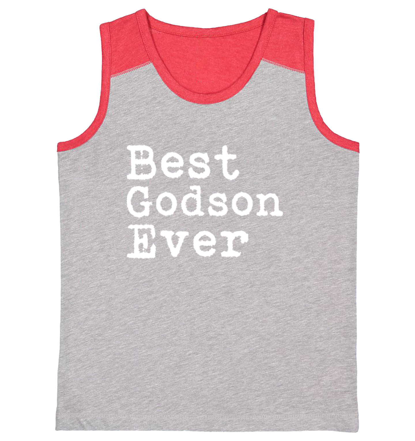 Best Godson Ever - Godparent Family Birthday Present Youth Contrast Tank Top - Picture 7 of 7