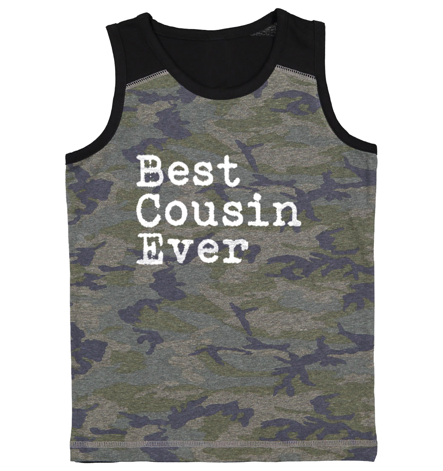 Best Cousin Ever - Family Best Friend Birthday Gift Youth Contrast Tank Top - Picture 2 of 7
