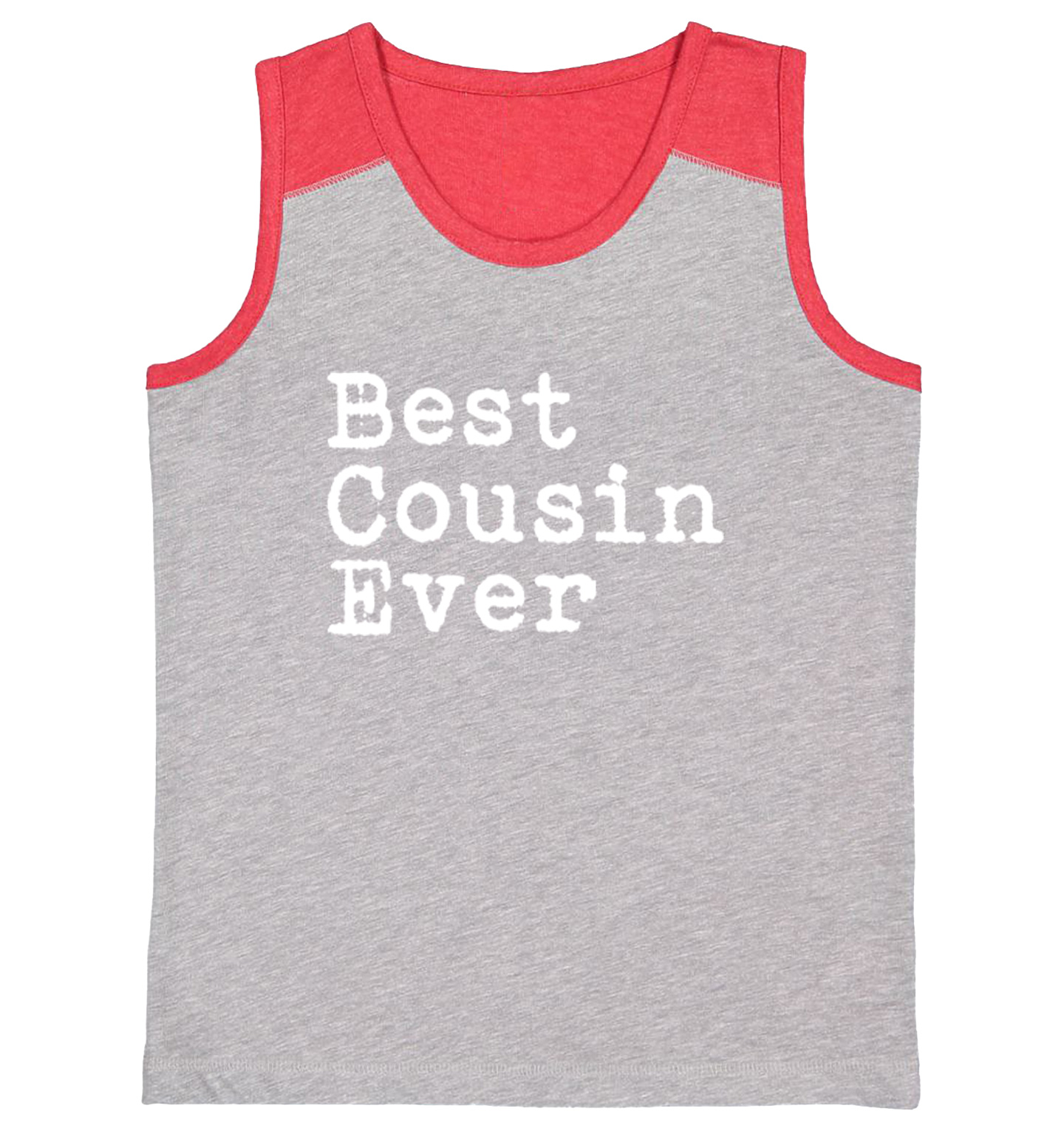 Best Cousin Ever - Family Best Friend Birthday Gift Youth Contrast Tank Top - Picture 7 of 7