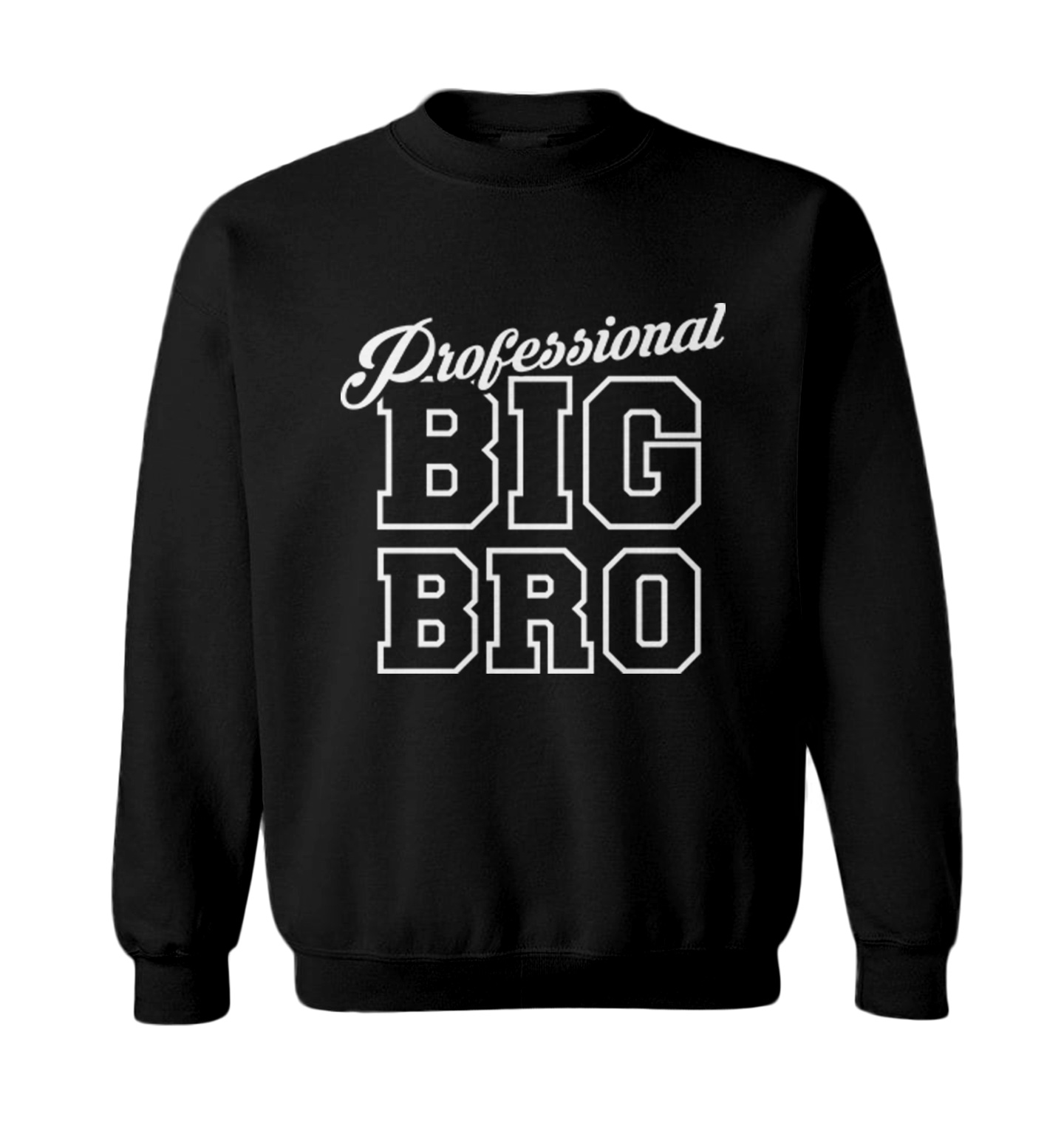 Professional Big Bro - Brother Younger Sibling Toddler Crewneck Sweater