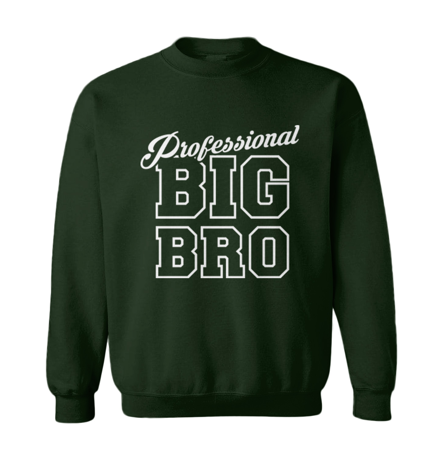 Professional Big Bro - Brother Younger Sibling Toddler Crewneck Sweater