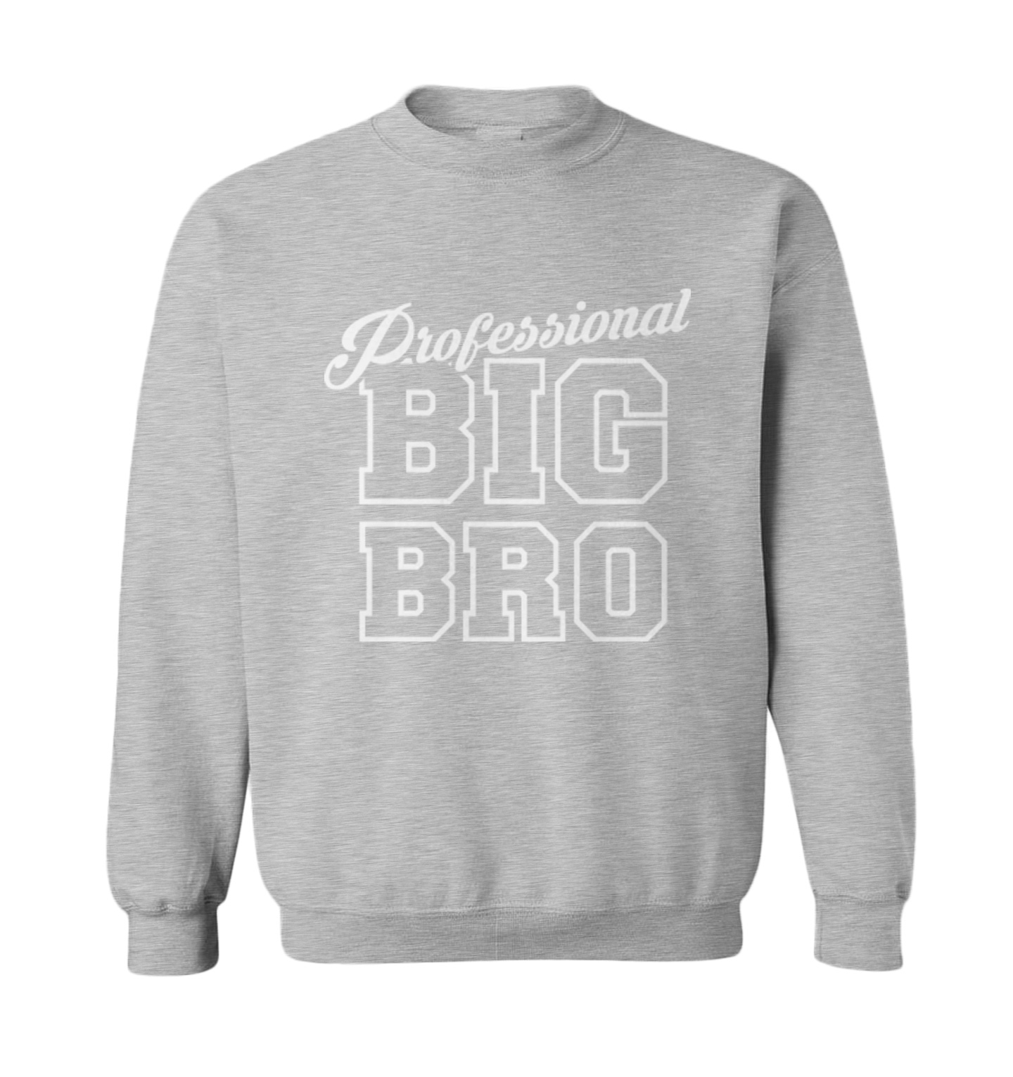 Professional Big Bro - Brother Younger Sibling Toddler Crewneck Sweater