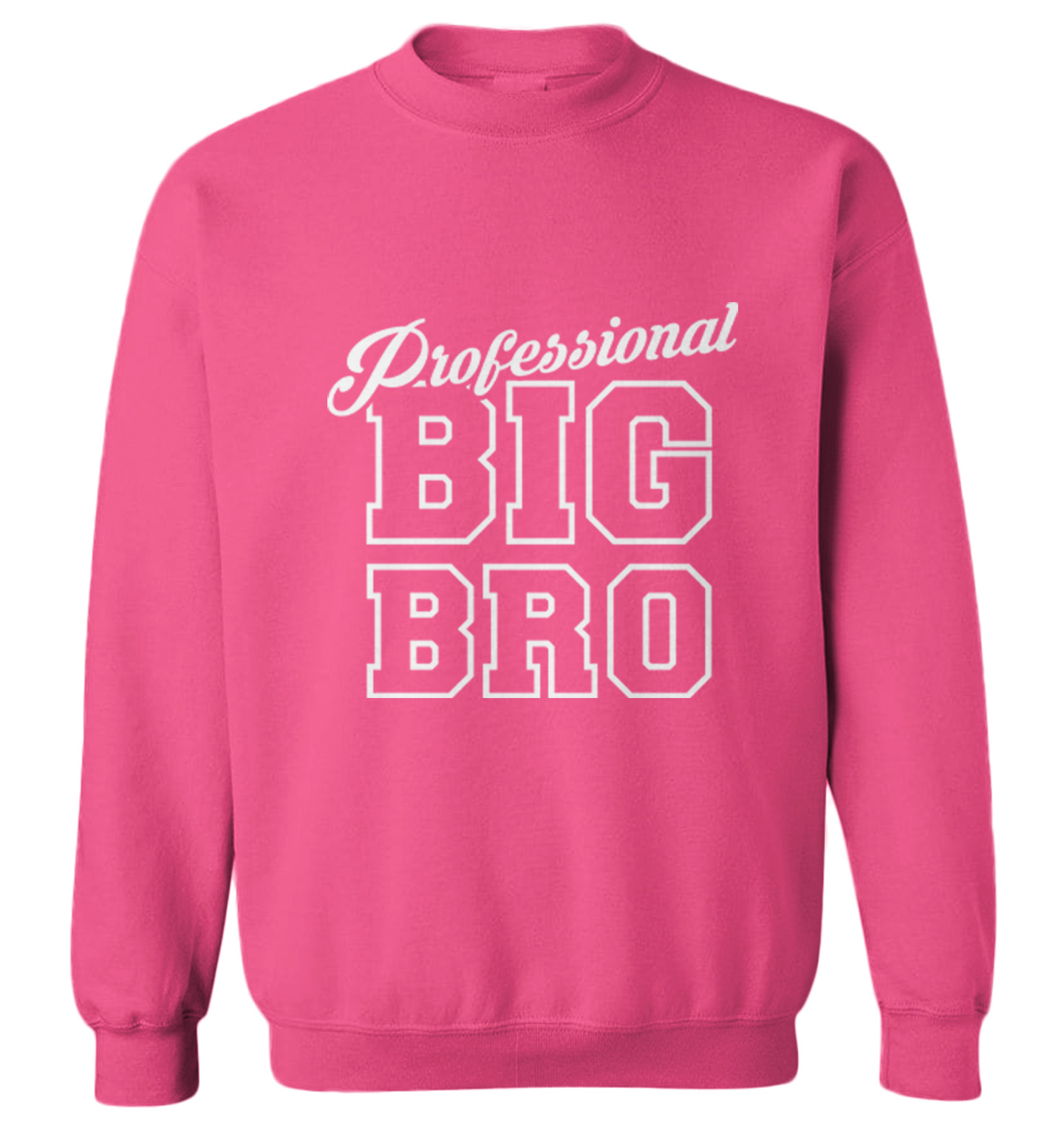 Professional Big Bro - Brother Younger Sibling Toddler Crewneck Sweater