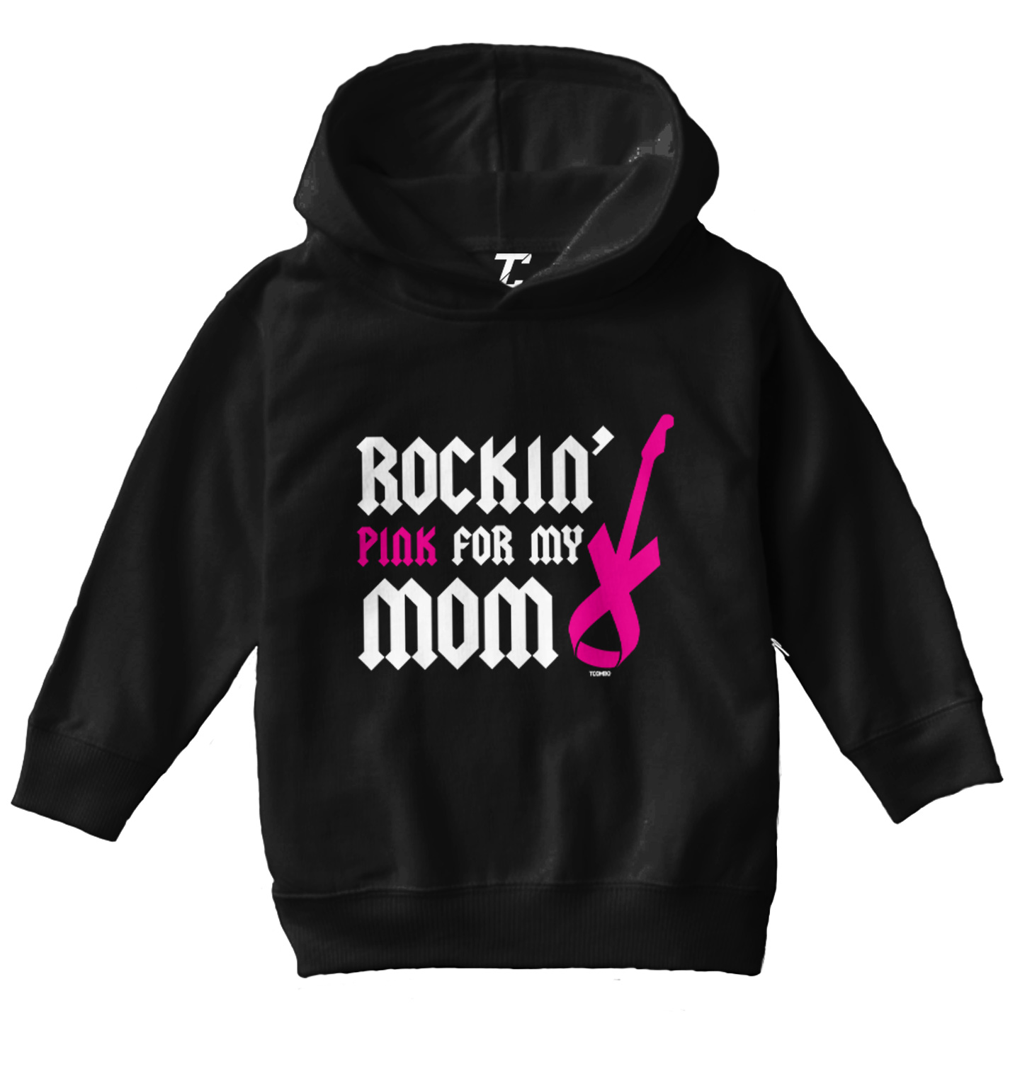 Rockin' Pink For My Mom - Breast Cancer Awareness Toddler/Youth Hoodie - Picture 2 of 12