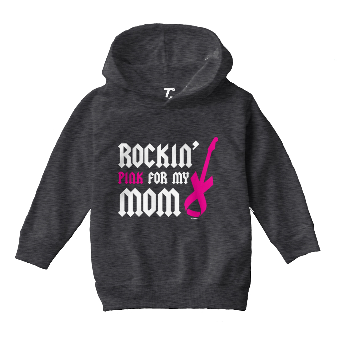 Rockin' Pink For My Mom - Breast Cancer Awareness Toddler/Youth Hoodie - Picture 3 of 12