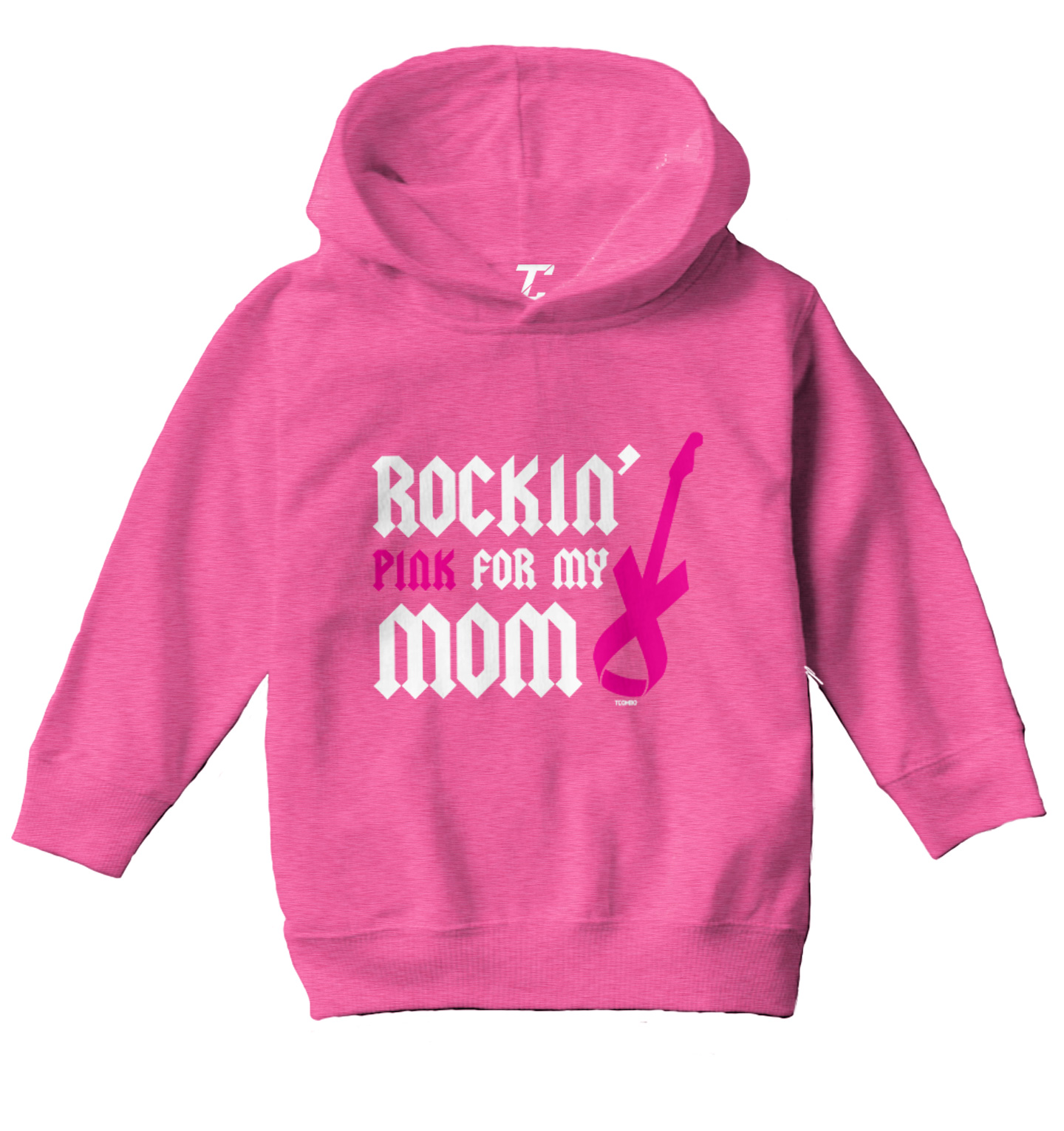 Rockin' Pink For My Mom - Breast Cancer Awareness Toddler/Youth Hoodie - Picture 4 of 12