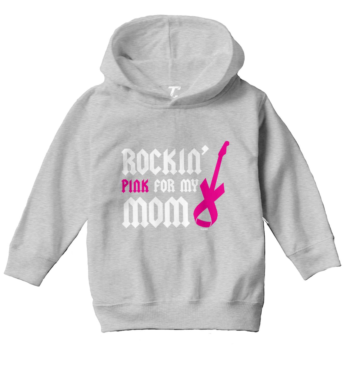Rockin' Pink For My Mom - Breast Cancer Awareness Toddler/Youth Hoodie - Picture 6 of 12