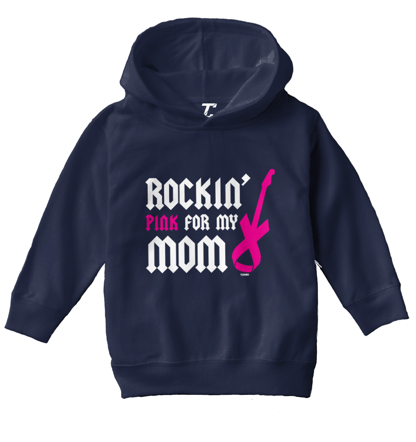 Rockin' Pink For My Mom - Breast Cancer Awareness Toddler/Youth Hoodie - Picture 7 of 12