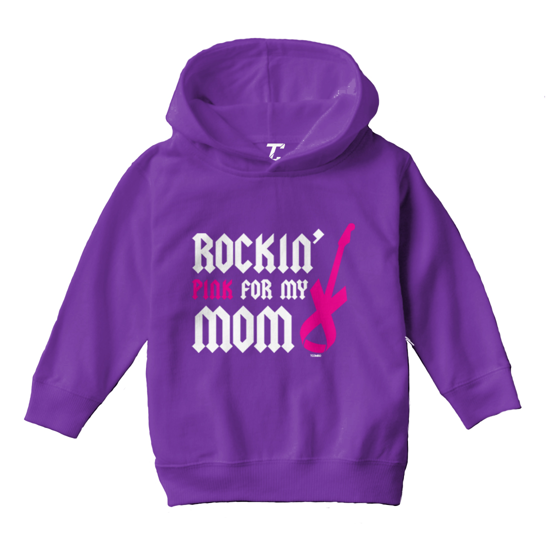 Rockin' Pink For My Mom - Breast Cancer Awareness Toddler/Youth Hoodie - Picture 9 of 12