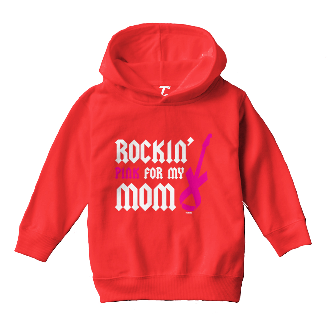 Rockin' Pink For My Mom - Breast Cancer Awareness Toddler/Youth Hoodie - Picture 10 of 12