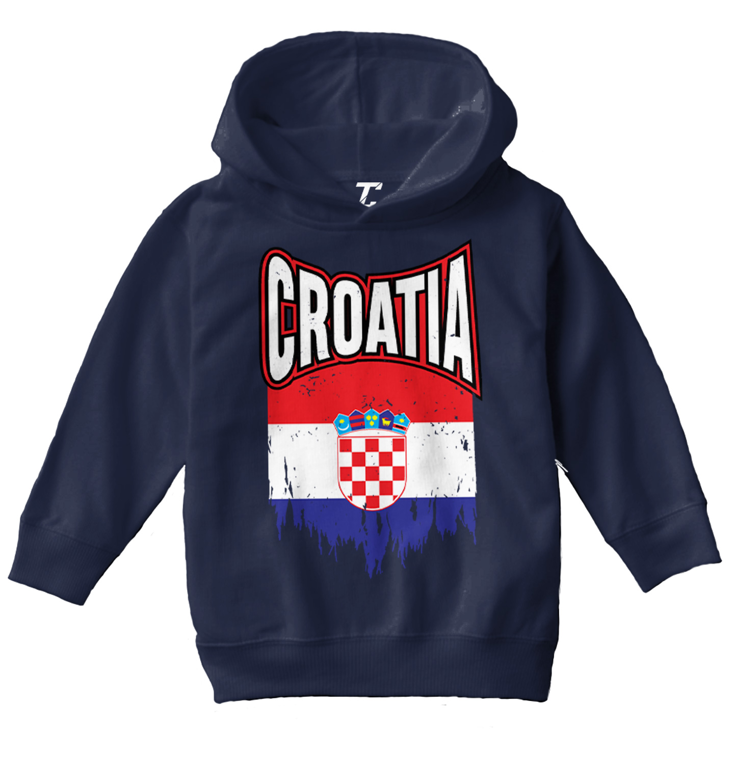 Croatia Torn Flag - Croatian Pride Proud Strong Toddler/Youth Hoodie - Picture 7 of 12