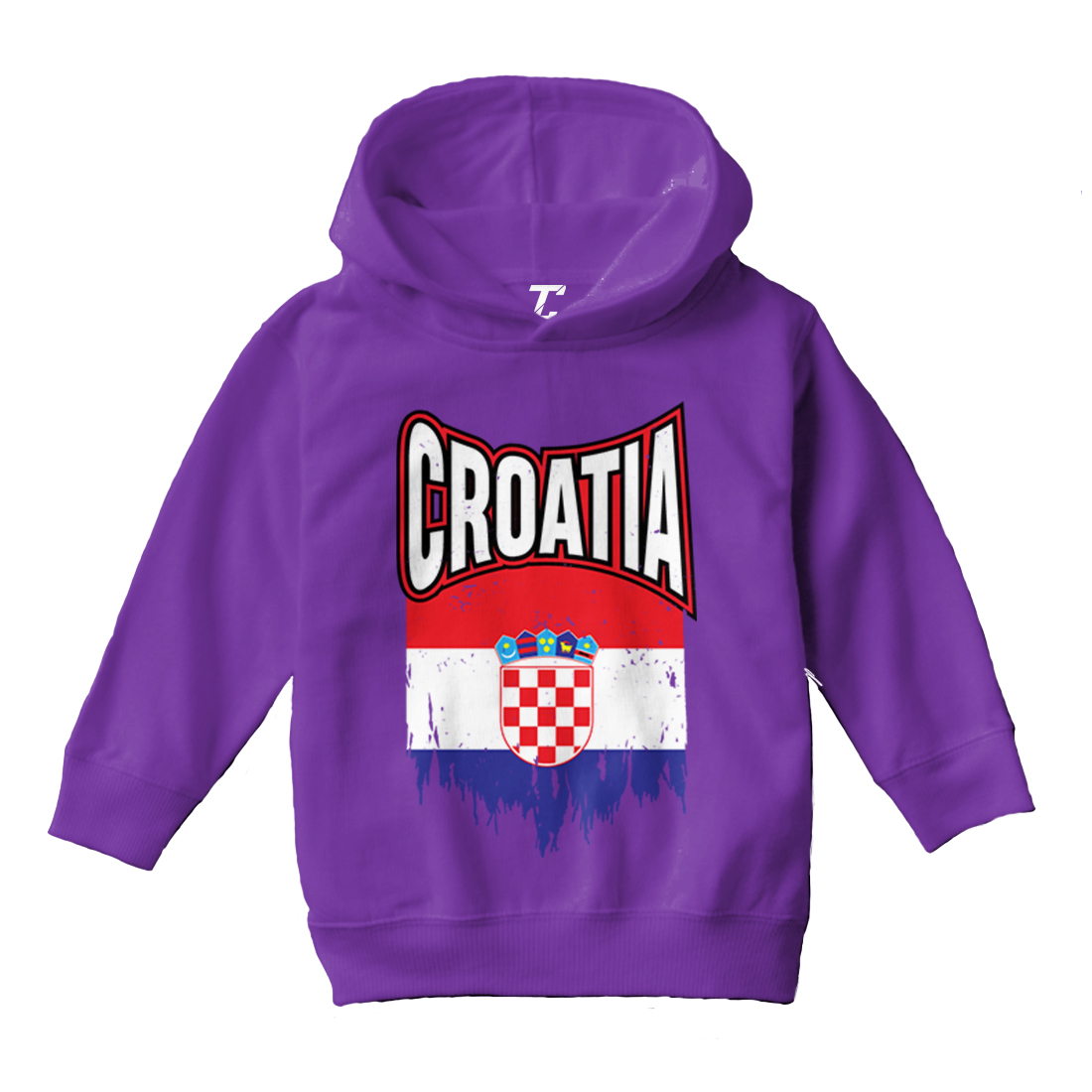 Croatia Torn Flag - Croatian Pride Proud Strong Toddler/Youth Hoodie - Picture 9 of 12