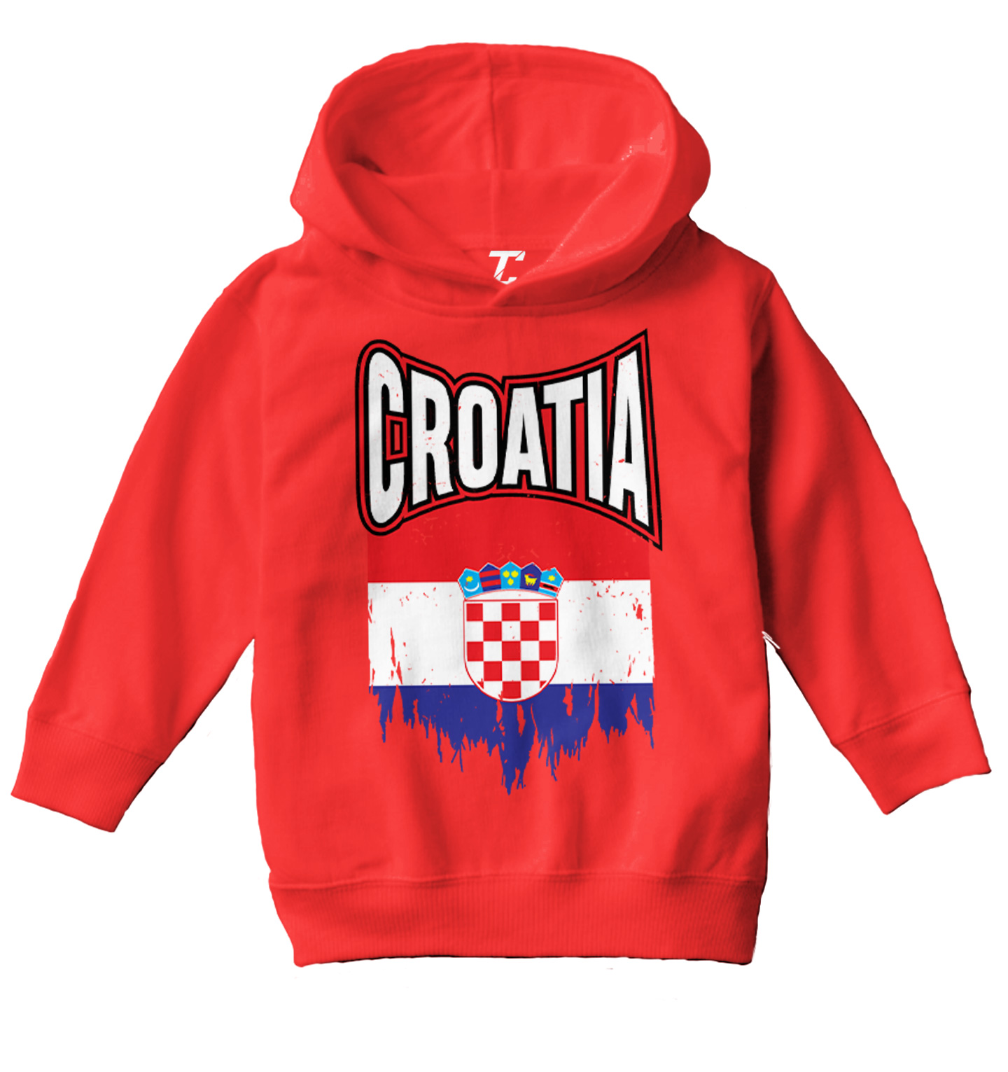 Croatia Torn Flag - Croatian Pride Proud Strong Toddler/Youth Hoodie - Picture 10 of 12