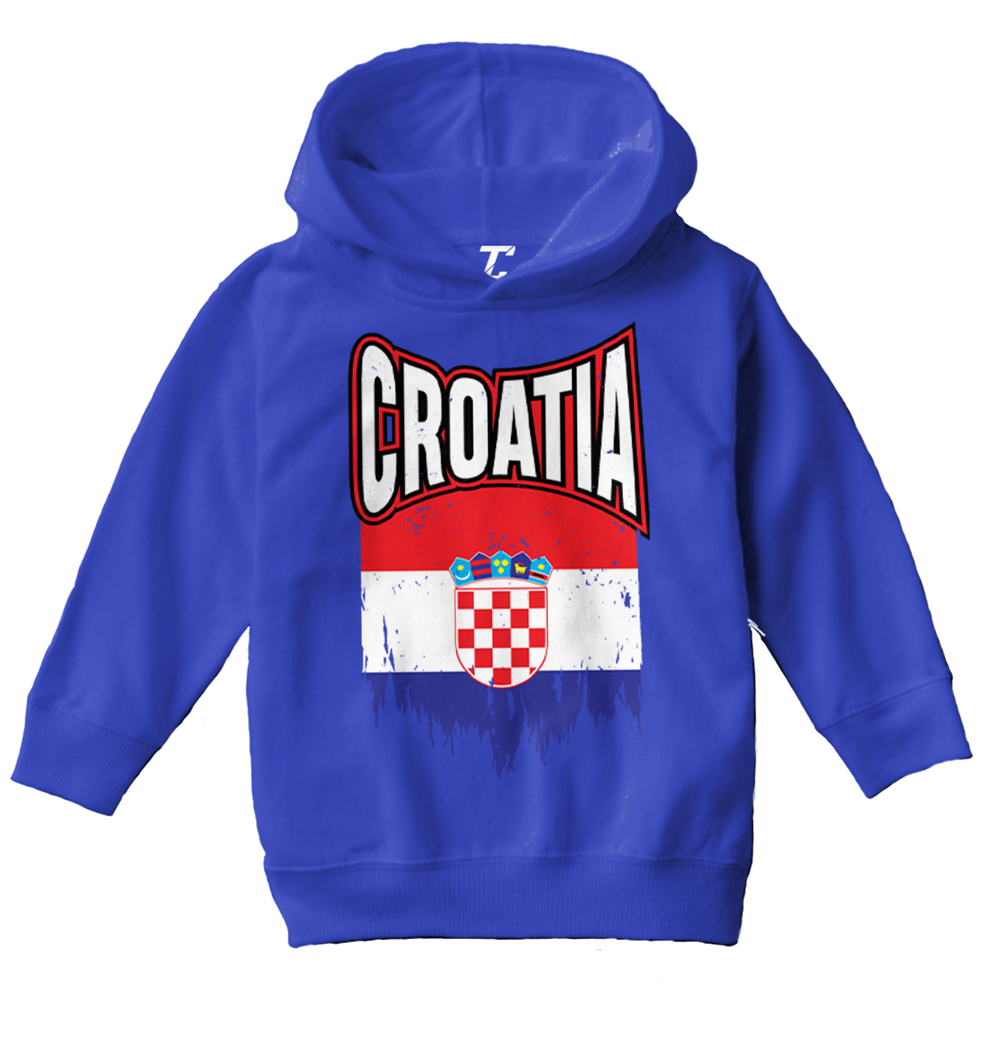 Croatia Torn Flag - Croatian Pride Proud Strong Toddler/Youth Hoodie - Picture 11 of 12