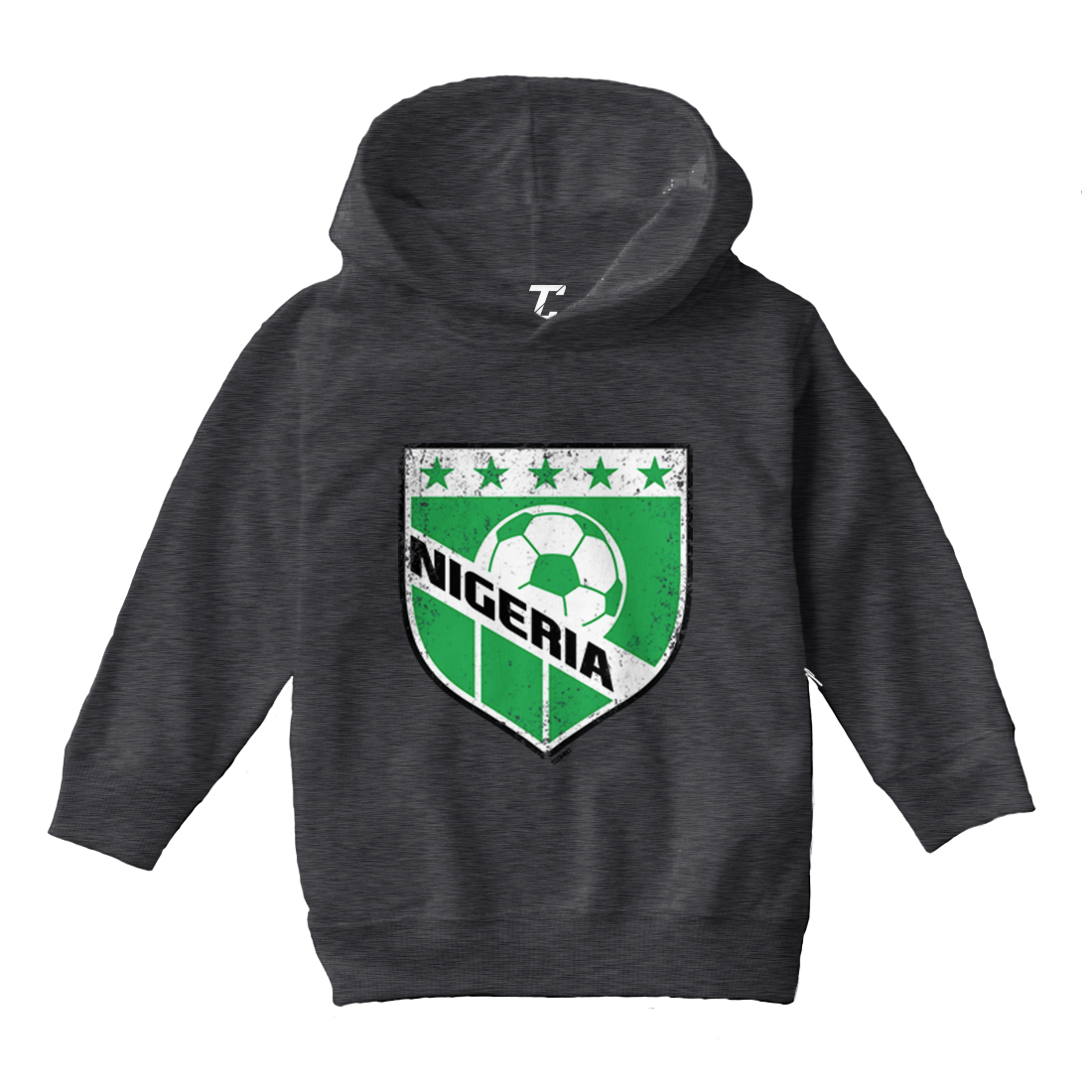 Nigeria Soccer - Distressed Nigerian Badge Proud Pride Toddler/Youth Hoodie - Picture 3 of 12