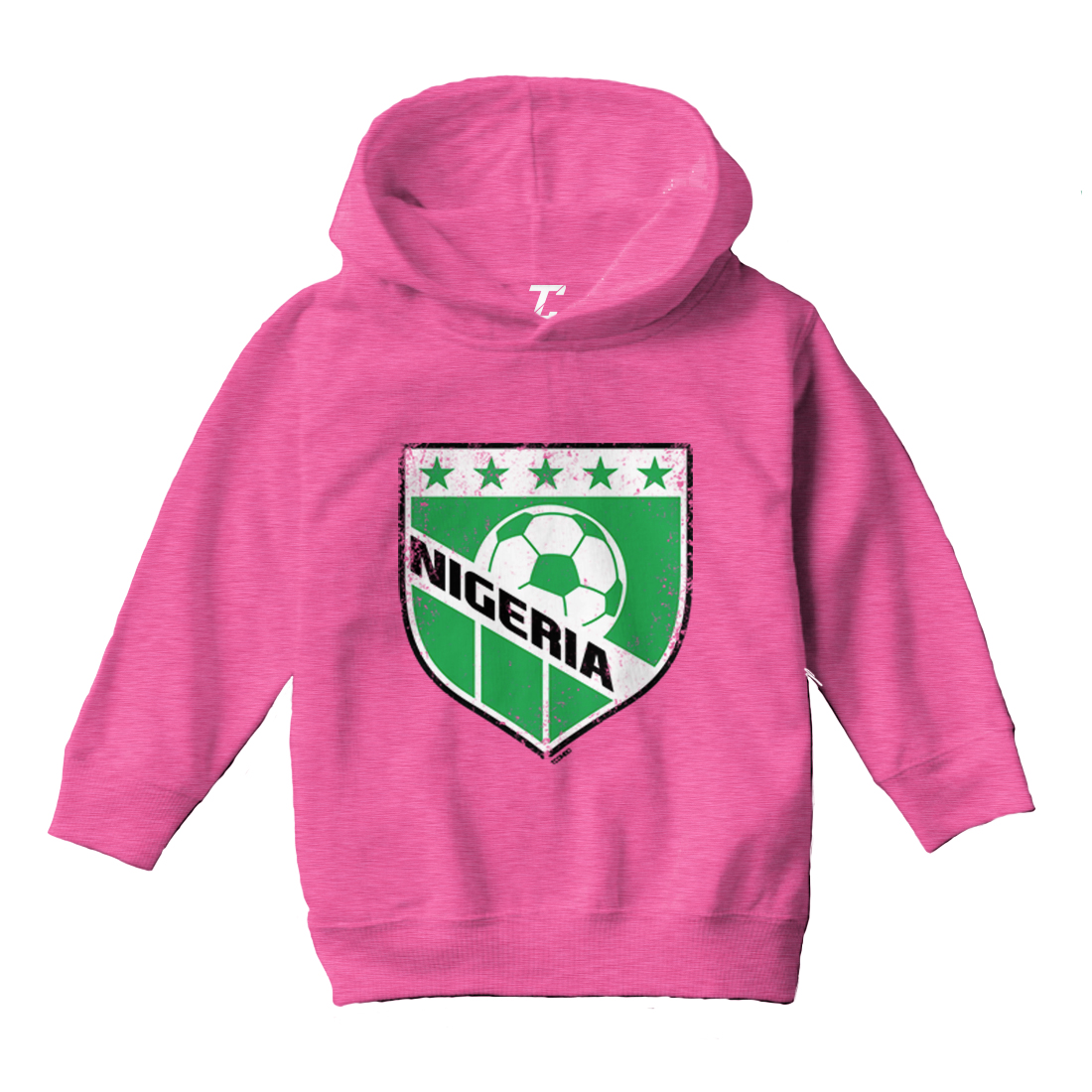 Nigeria Soccer - Distressed Nigerian Badge Proud Pride Toddler/Youth Hoodie - Picture 4 of 12