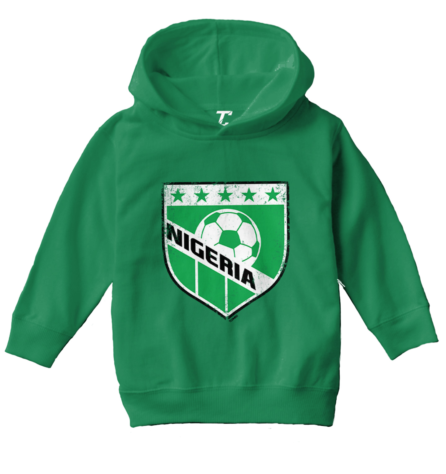 Nigeria Soccer - Distressed Nigerian Badge Proud Pride Toddler/Youth Hoodie - Picture 5 of 12