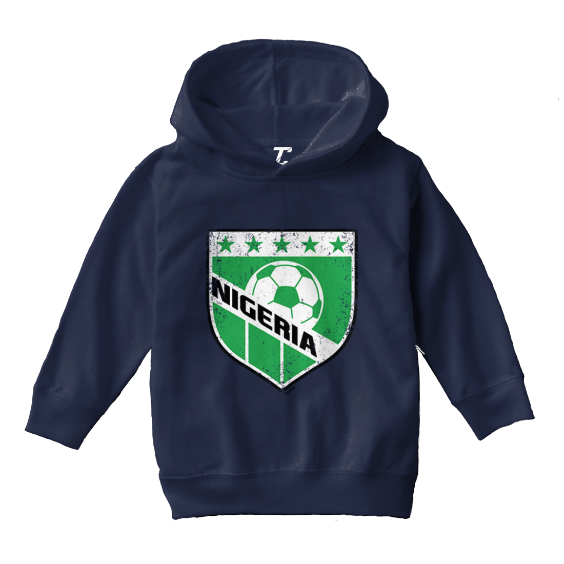 Nigeria Soccer - Distressed Nigerian Badge Proud Pride Toddler/Youth Hoodie - Picture 7 of 12