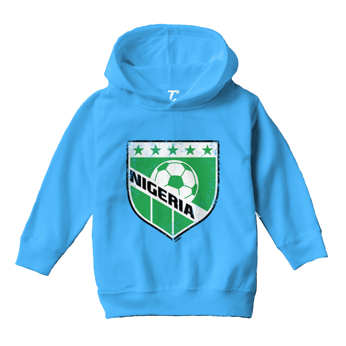 Nigeria Soccer - Distressed Nigerian Badge Proud Pride Toddler/Youth Hoodie - Picture 12 of 12