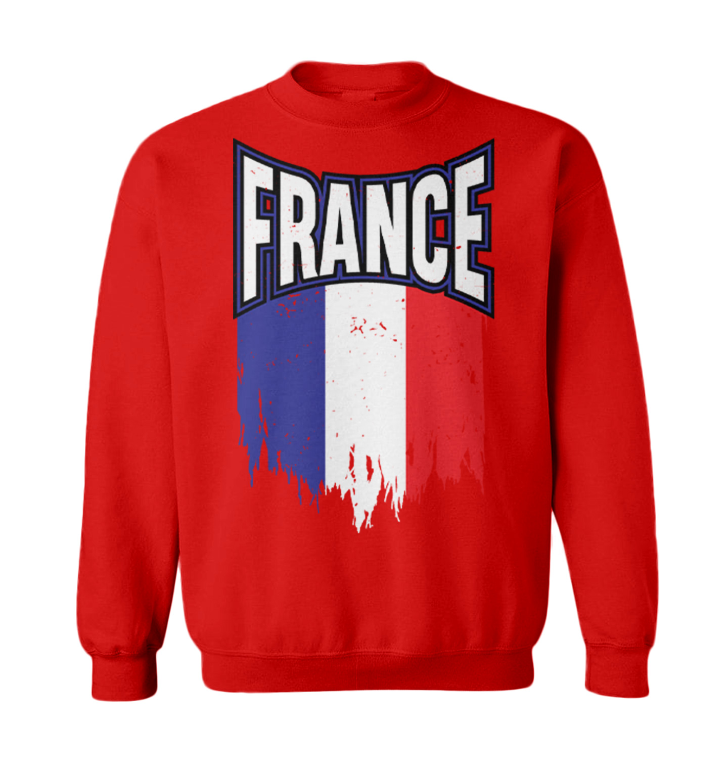 France Torn Flag - French Strong Country Proud Pride Toddler Crewneck Sweater - Picture 7 of 8