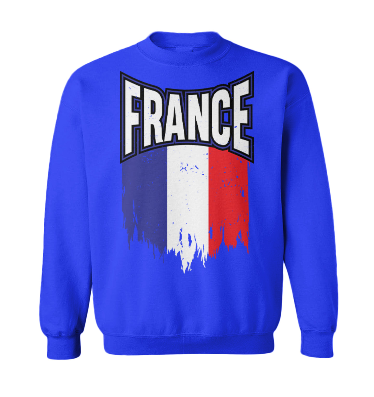 France Torn Flag - French Strong Country Proud Pride Toddler Crewneck Sweater - Picture 8 of 8