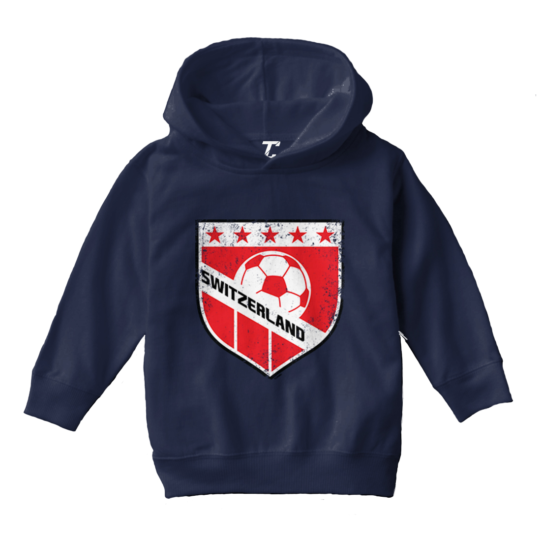 Switzerland Soccer - Distressed Badge Pride Proud Toddler/Youth Hoodie - Picture 7 of 12