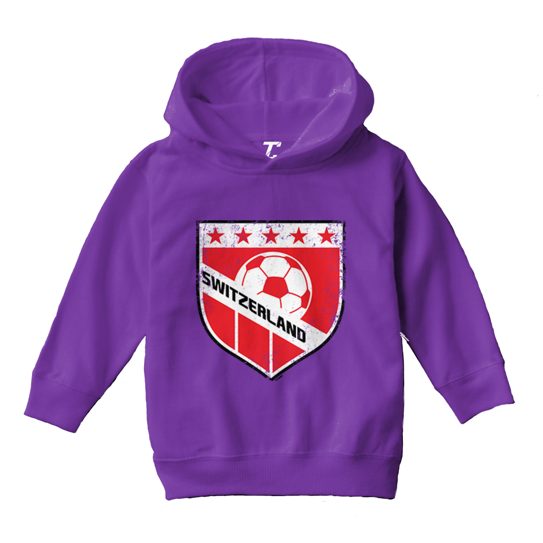 Switzerland Soccer - Distressed Badge Pride Proud Toddler/Youth Hoodie - Picture 9 of 12