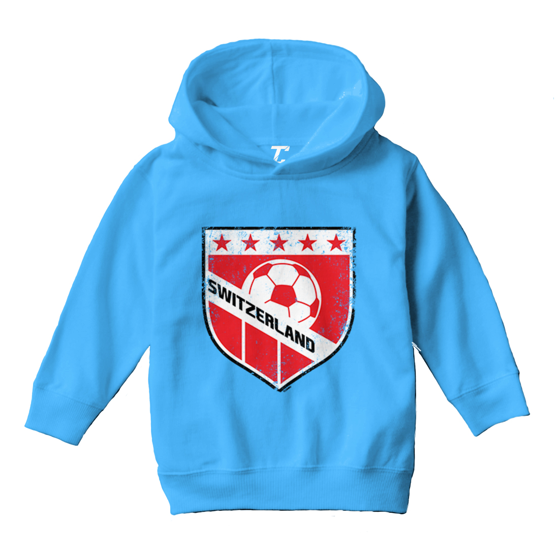 Switzerland Soccer - Distressed Badge Pride Proud Toddler/Youth Hoodie - Picture 12 of 12