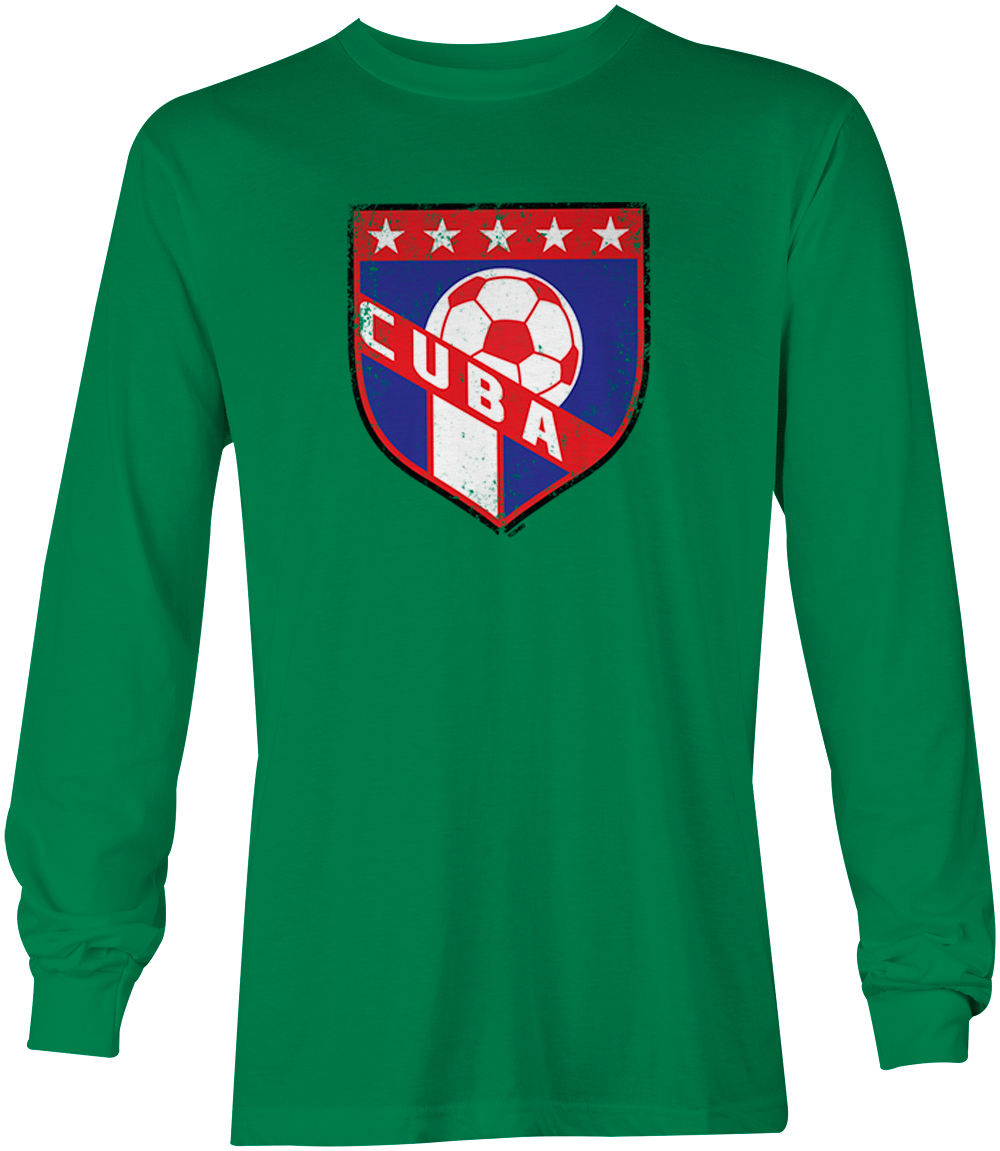 Cuba Soccer - Distressed Cuban Badge Proud Pride Youth T-Shirt - Picture 15 of 20