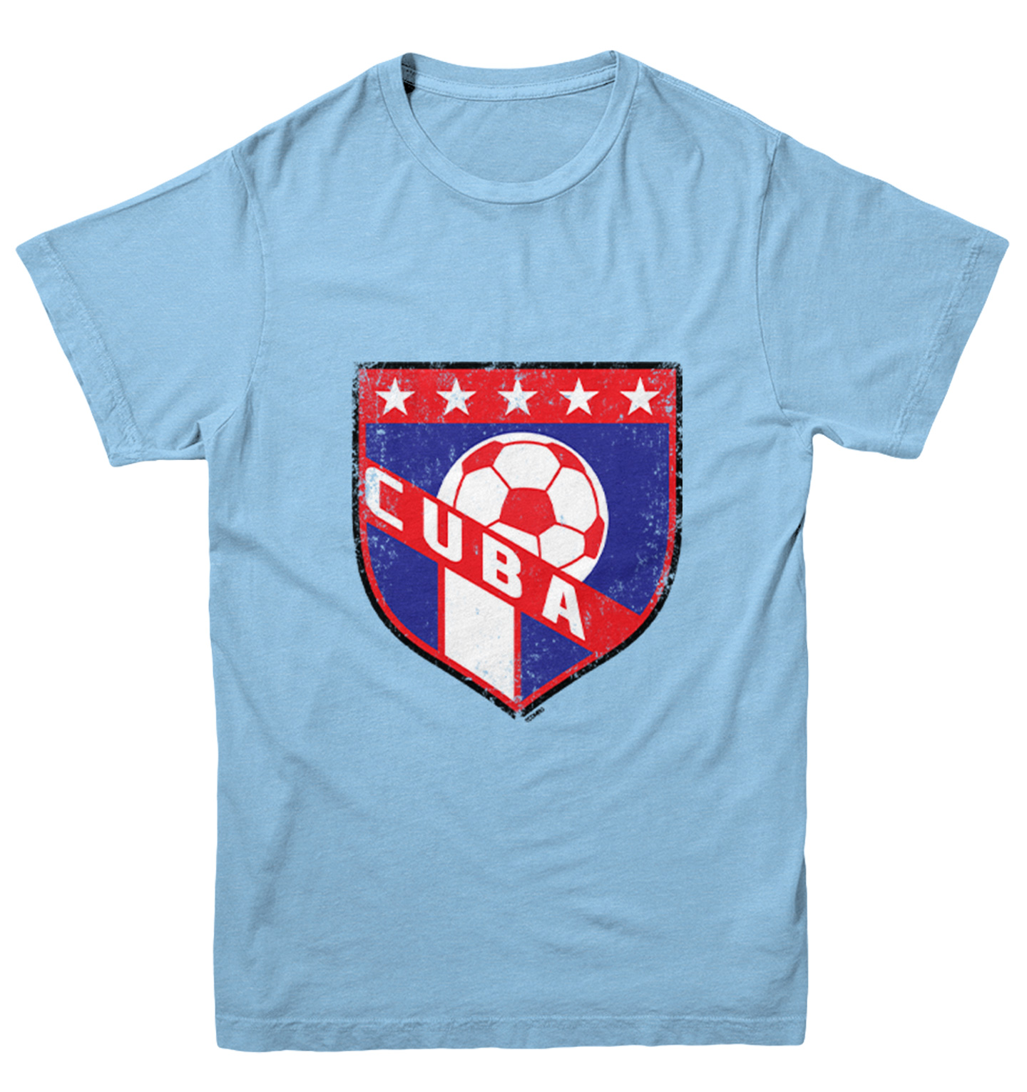 Cuba Soccer - Distressed Cuban Badge Proud Pride Youth T-Shirt - Picture 5 of 20
