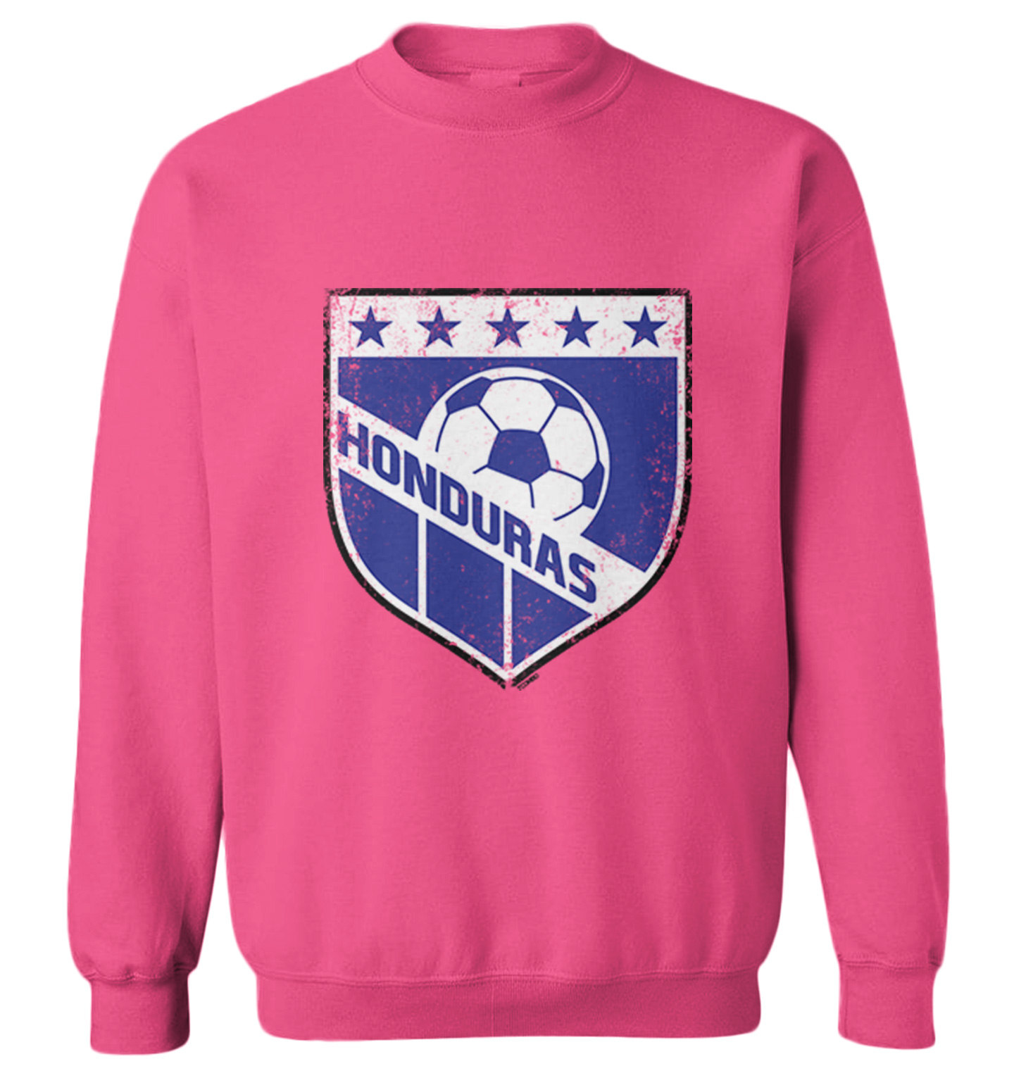 Honduras Soccer - Distressed Honduran Badge Proud Toddler Crewneck Sweater - Picture 6 of 8