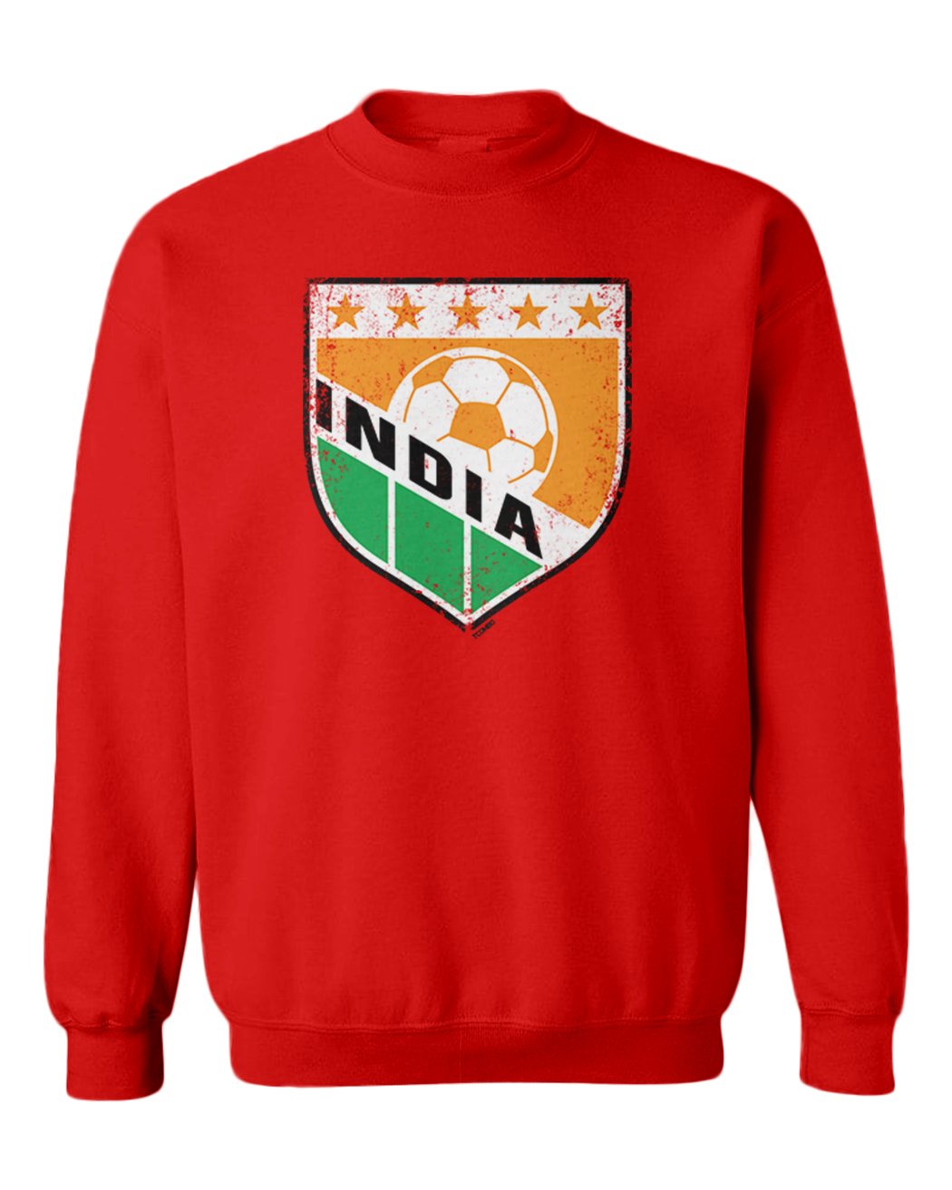 India Soccer - Distressed Indian Badge Proud Pride Toddler Crewneck Sweater - Picture 7 of 8