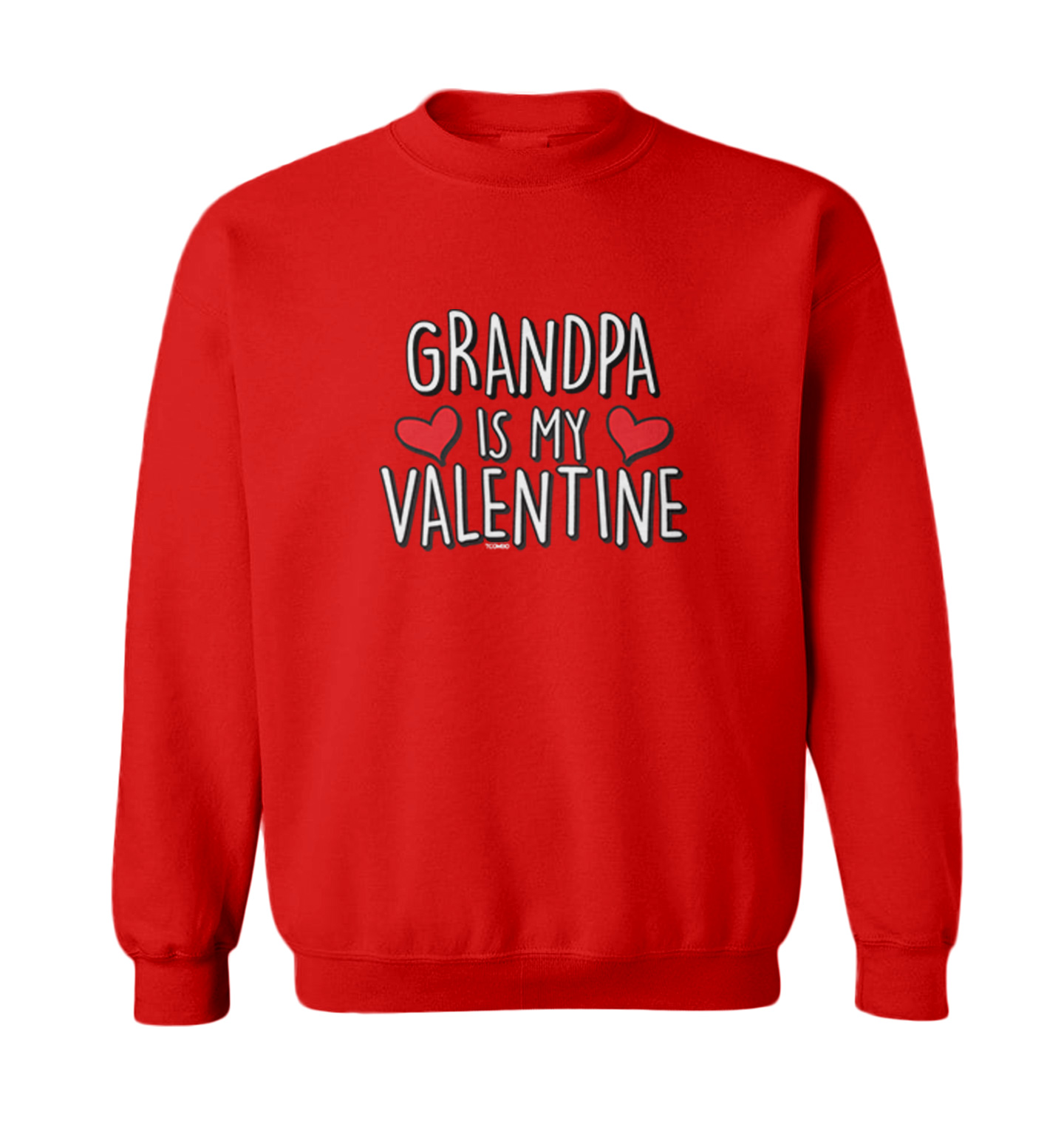 Grandpa Is My Valentine - Valentine's Day Love Heart Toddler Crewneck Sweater - Picture 7 of 8